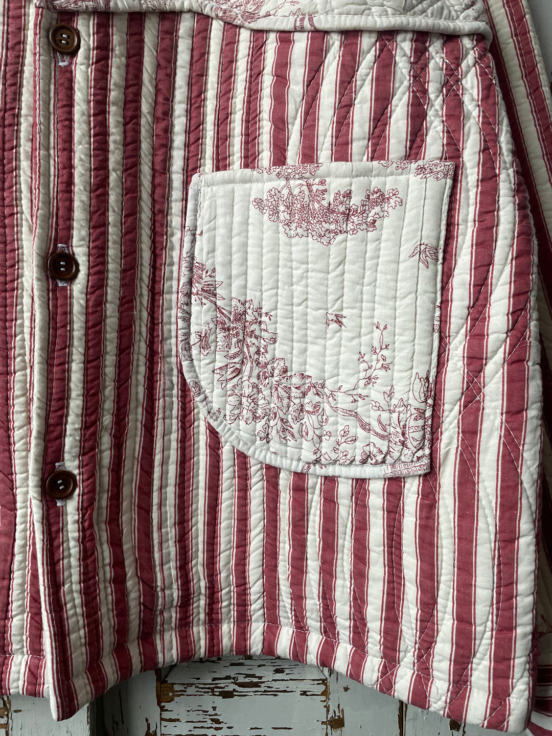 Striped French Quilt Jacket 2