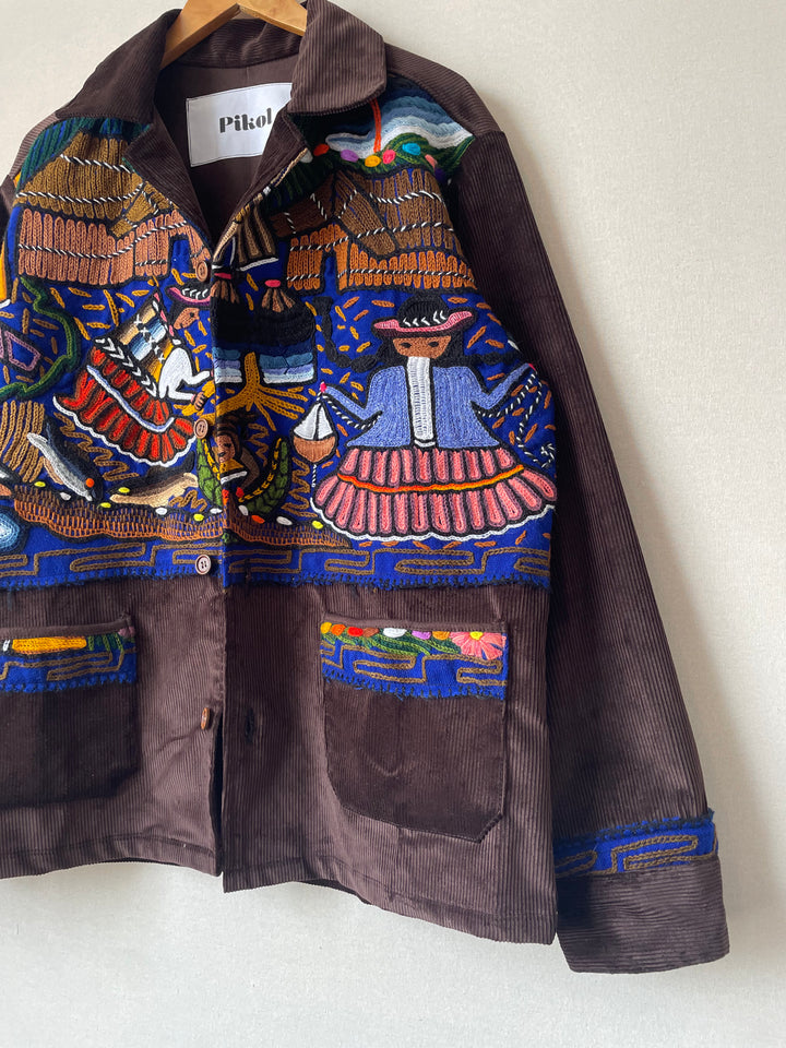 Peruvian Tapestry Jacket - Brown