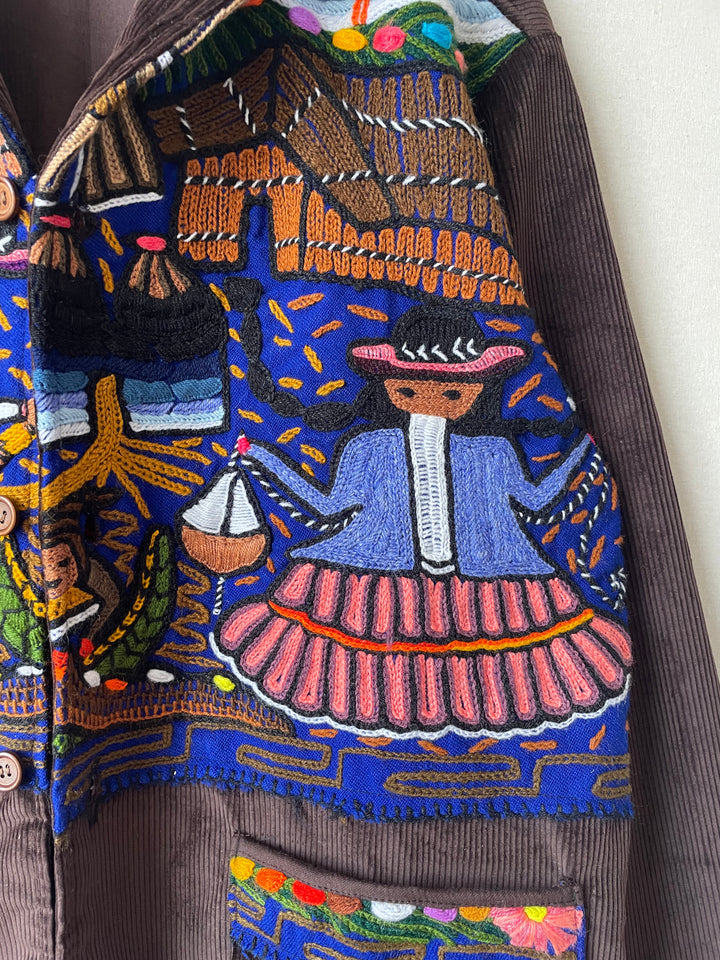 Peruvian Tapestry Jacket - Brown