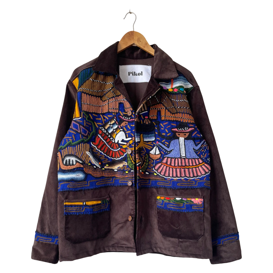 Peruvian Tapestry Jacket - Brown