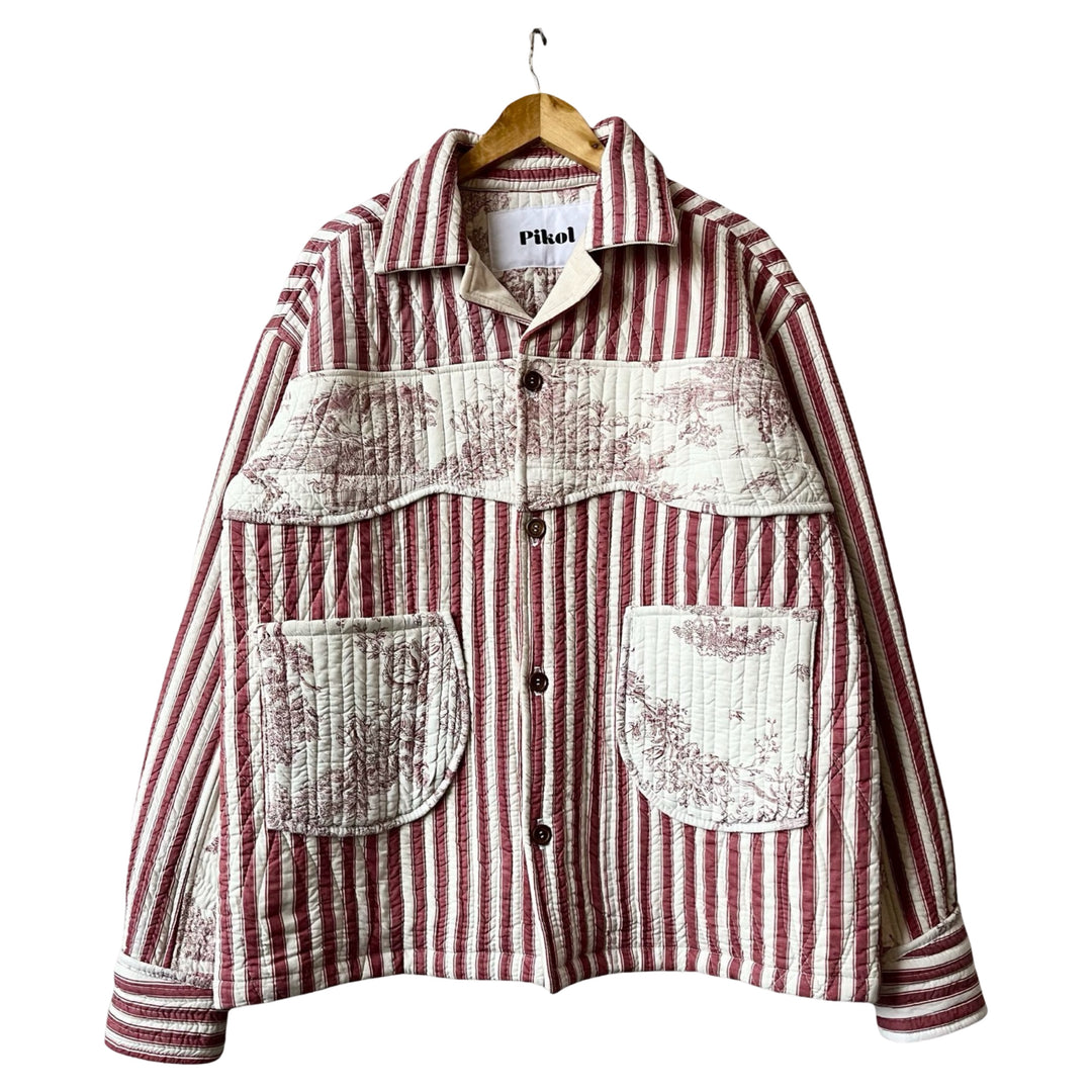 Striped French Quilt Jacket 2