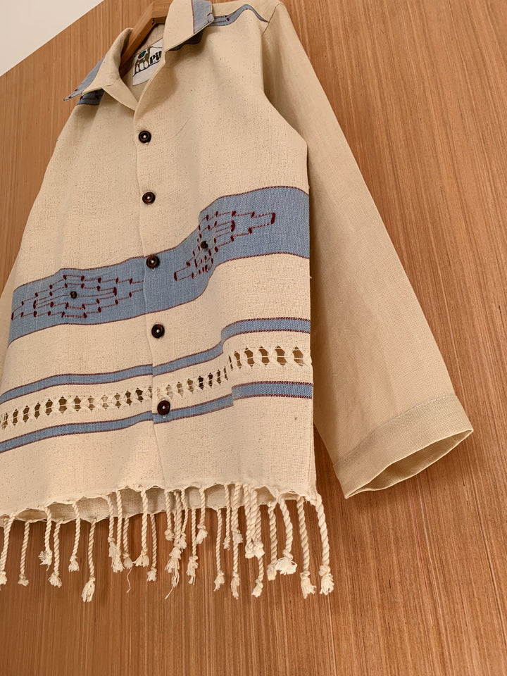 Tasselled Blanket Shirt