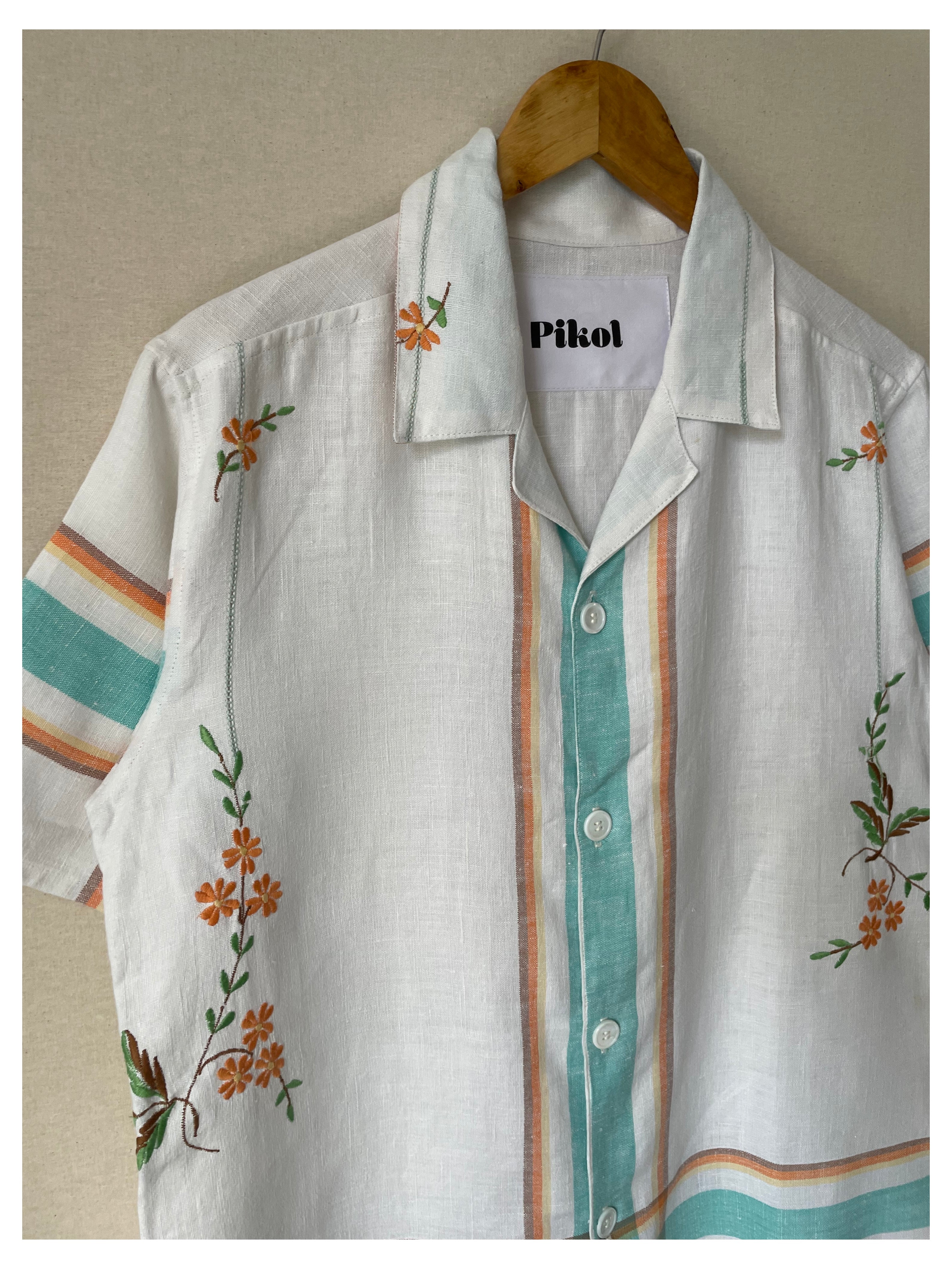 60s Floral Stripe