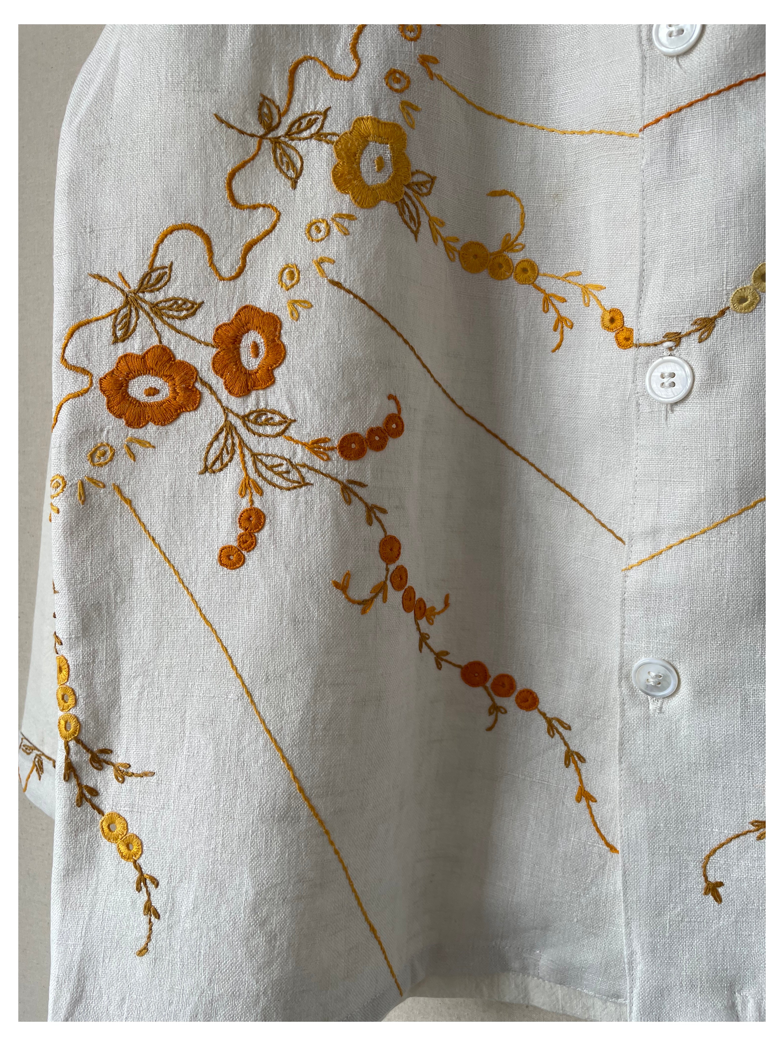 Antique Orange Flowers