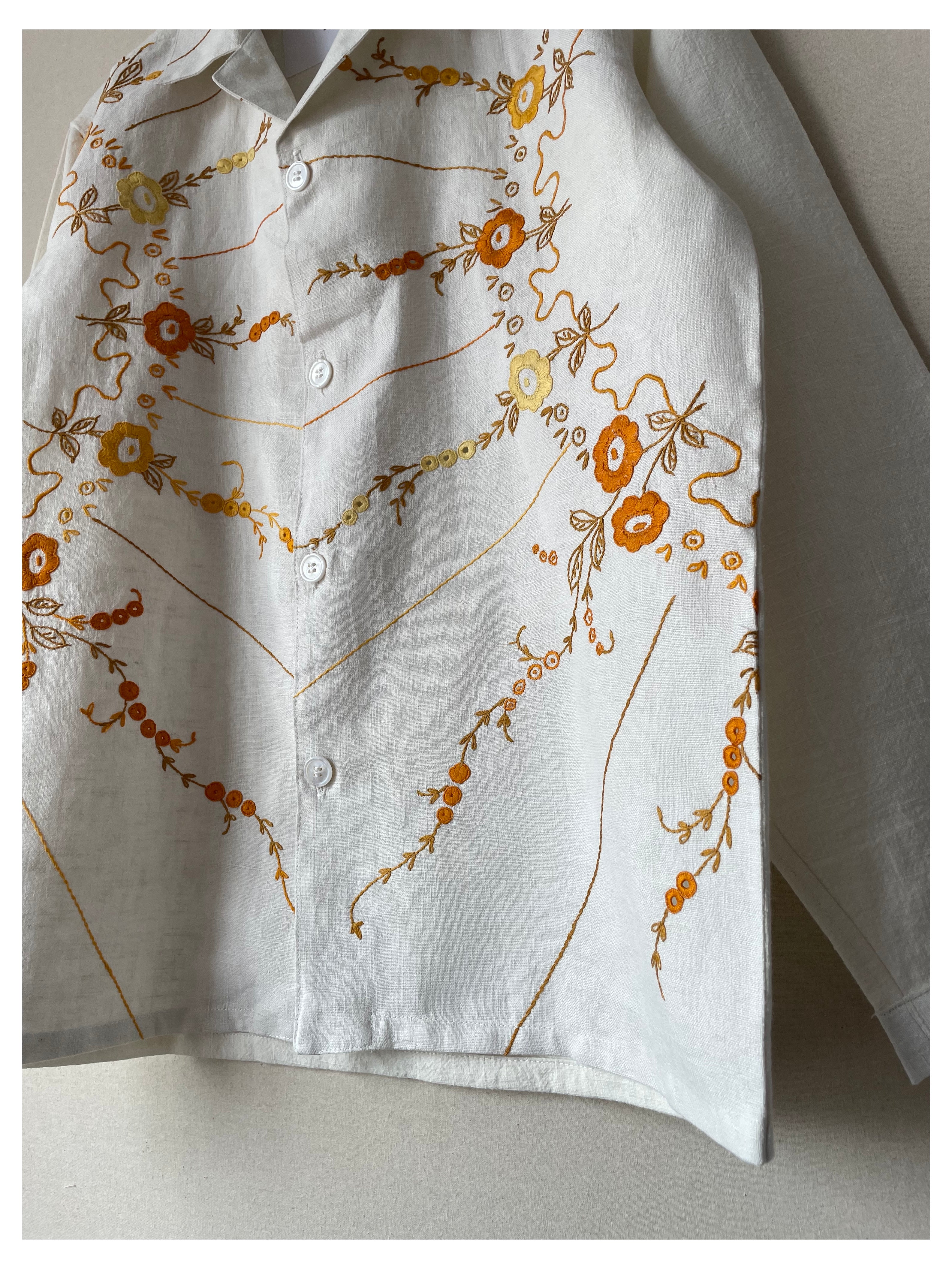 Antique Orange Flowers