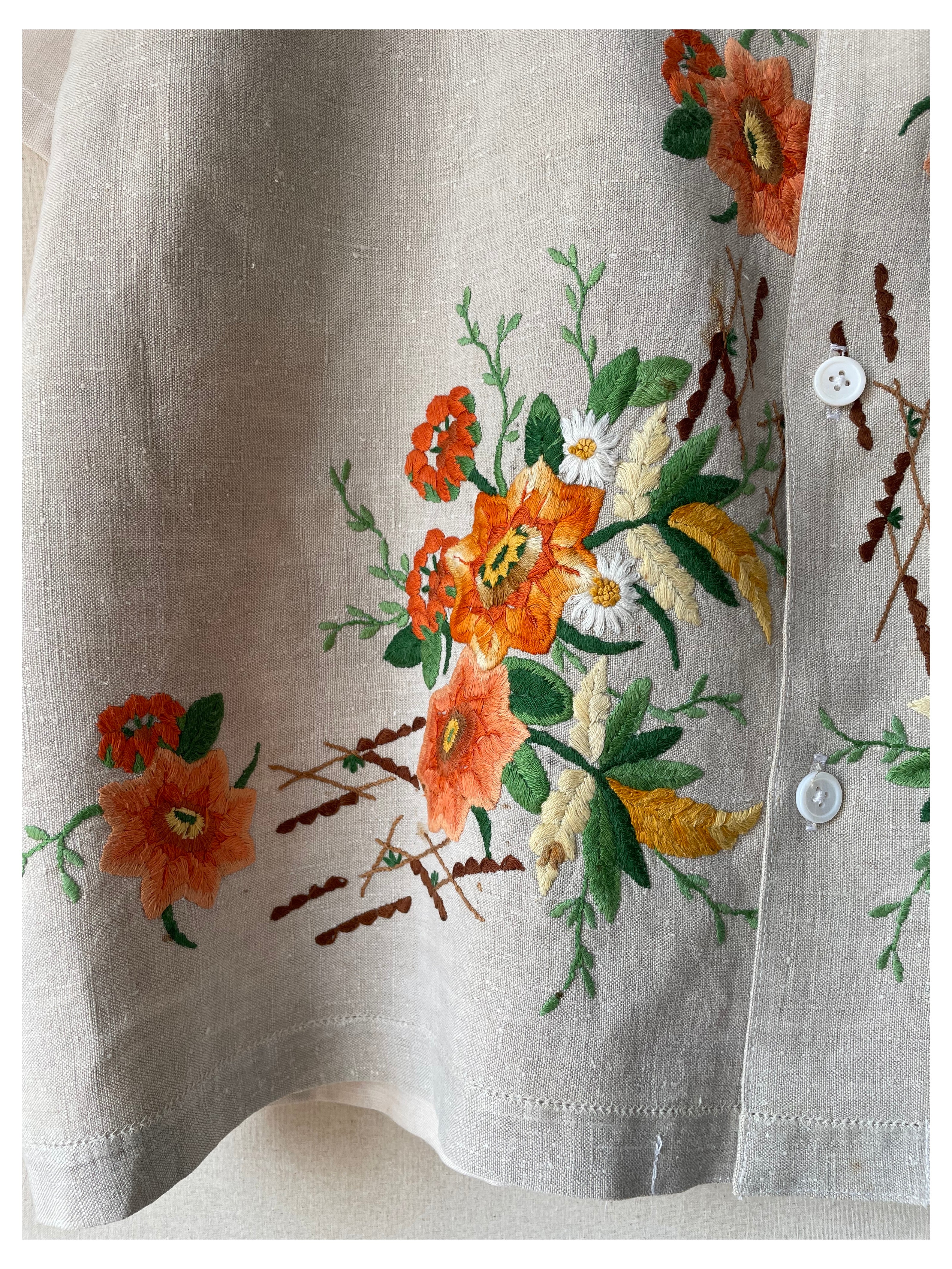 Antique Red Flowers