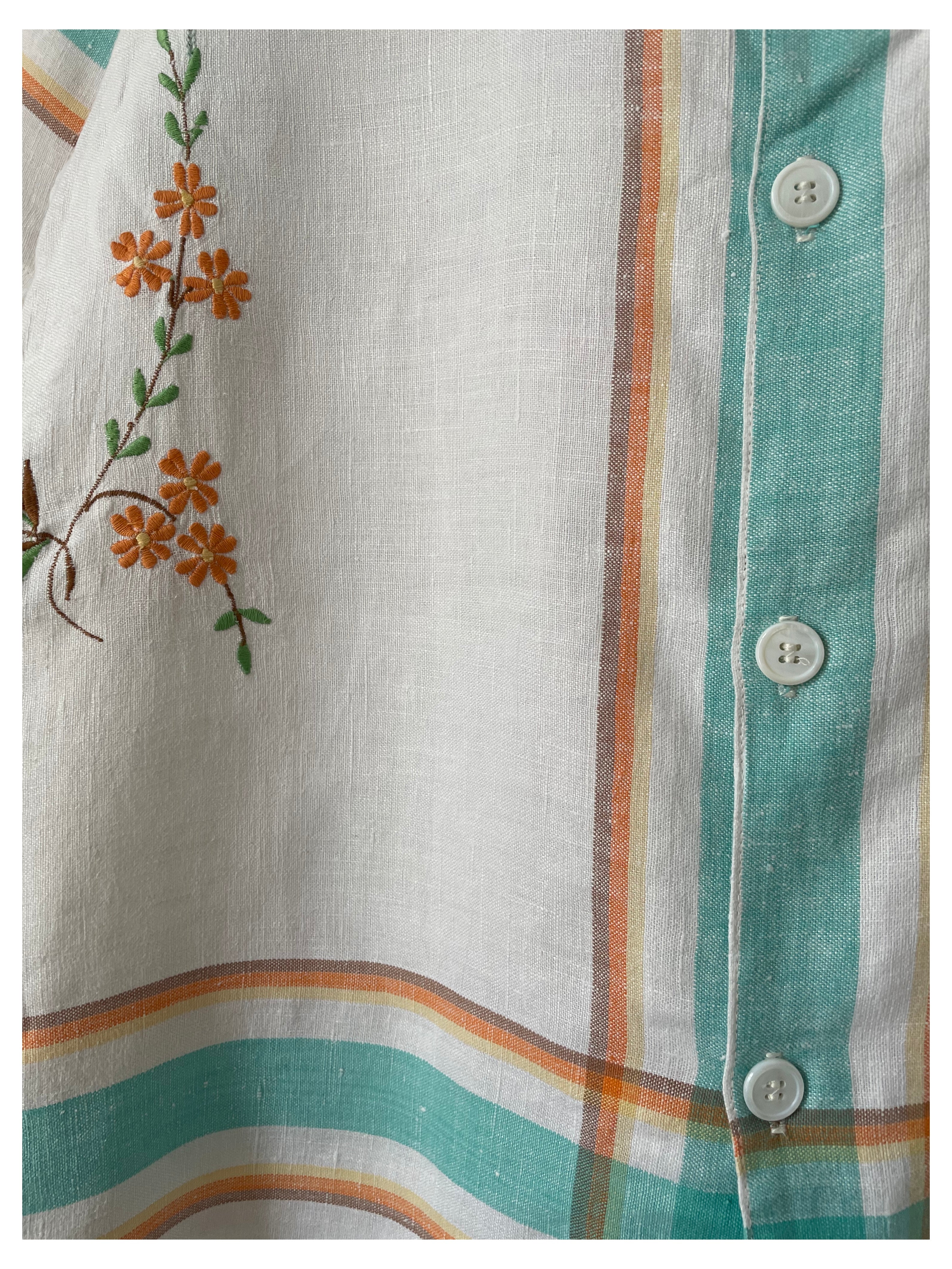 60s Floral Stripe
