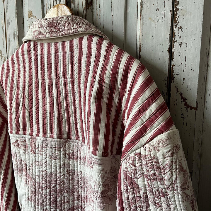 Striped French Quilt Jacket 1