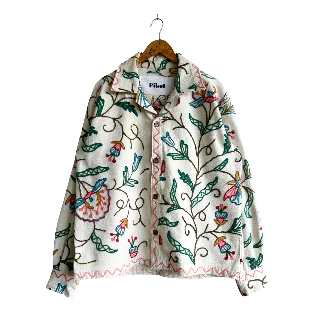Floral Chainstitch Overshirt