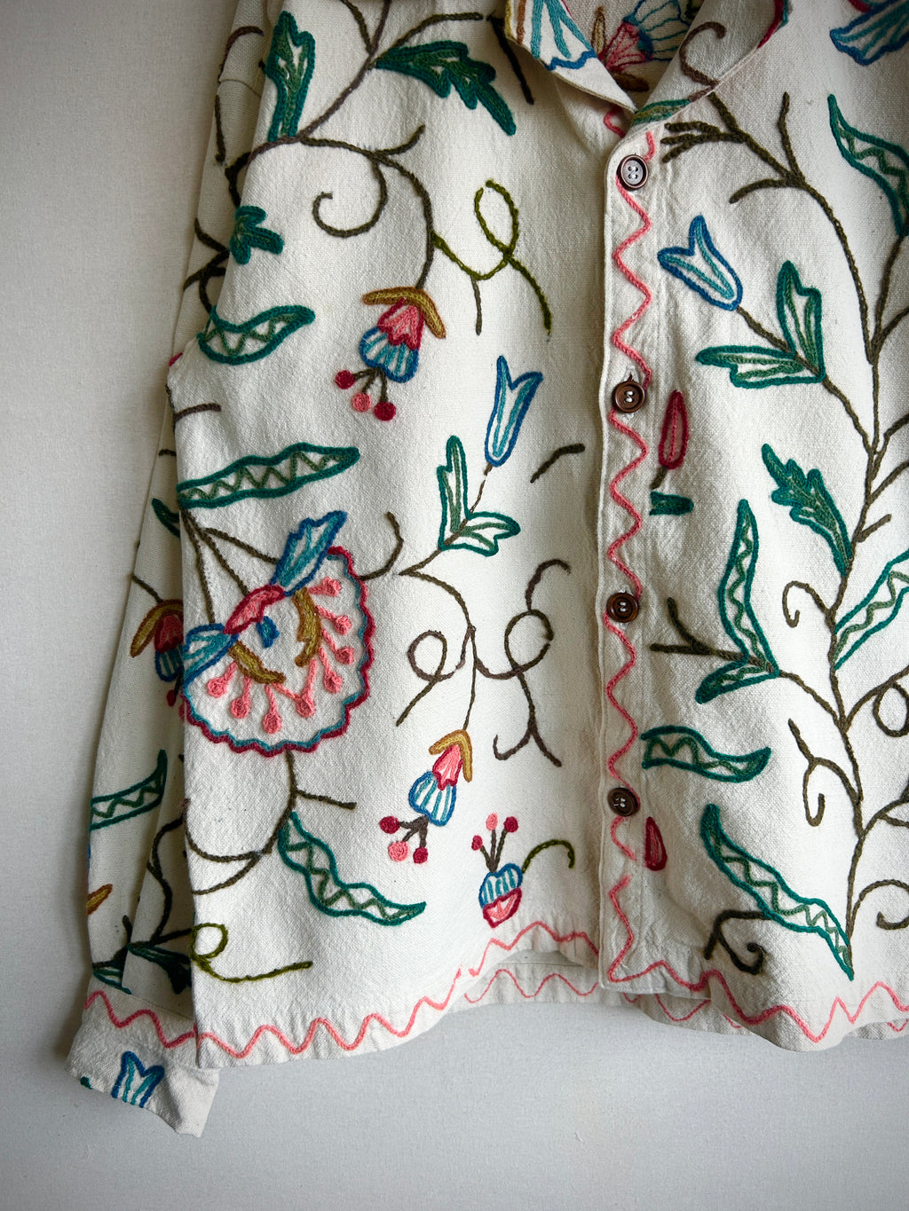 Floral Chainstitch Overshirt