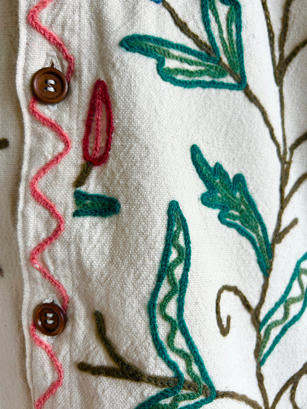 Floral Chainstitch Overshirt