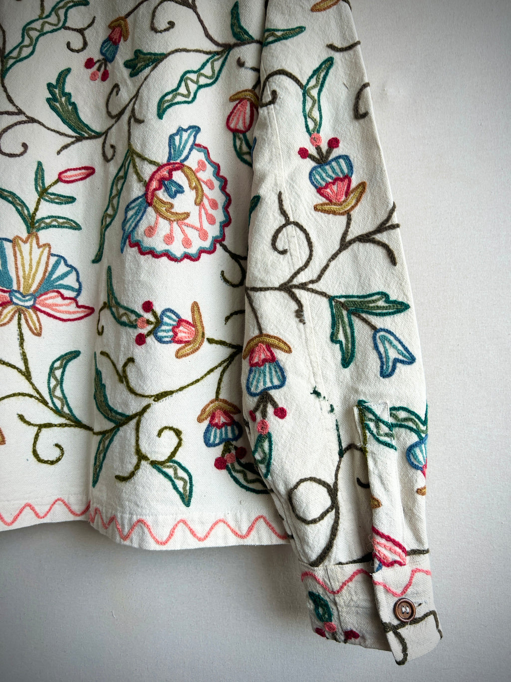 Floral Chainstitch Overshirt