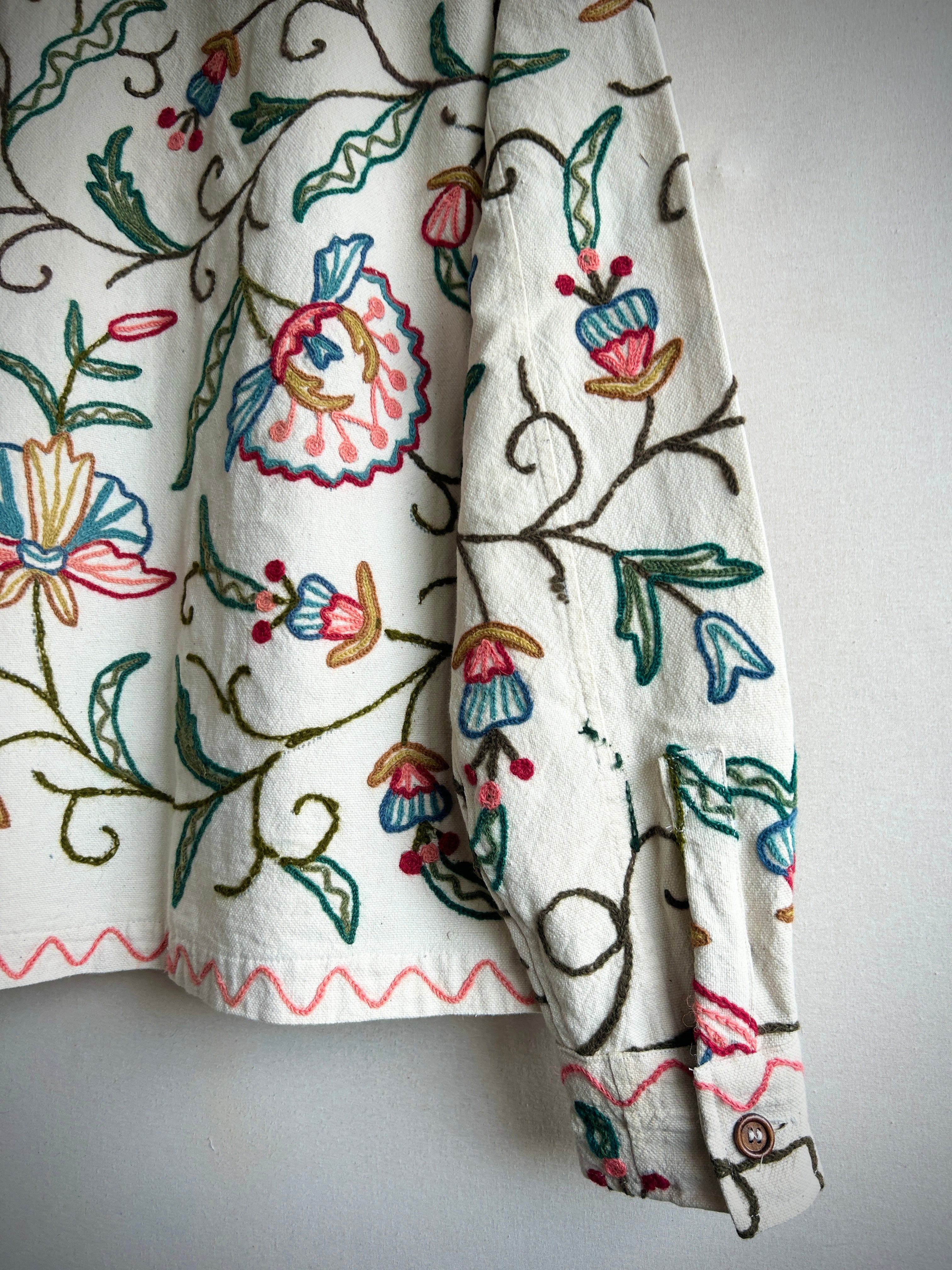 Floral Chainstitch Overshirt