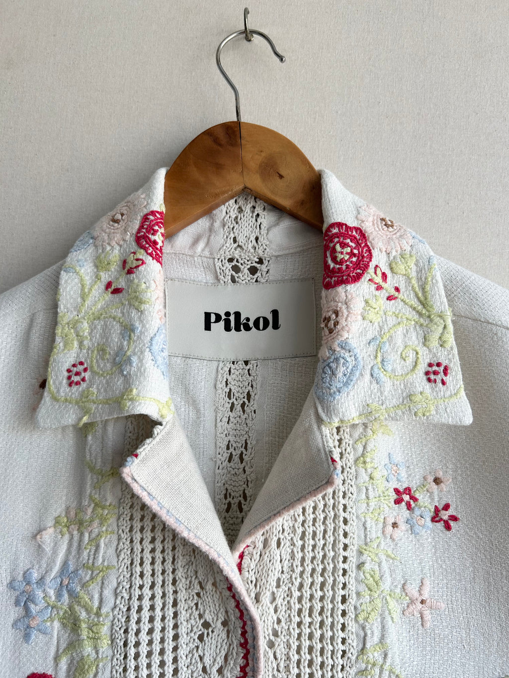 Hand Crocheted Floral Overshirt