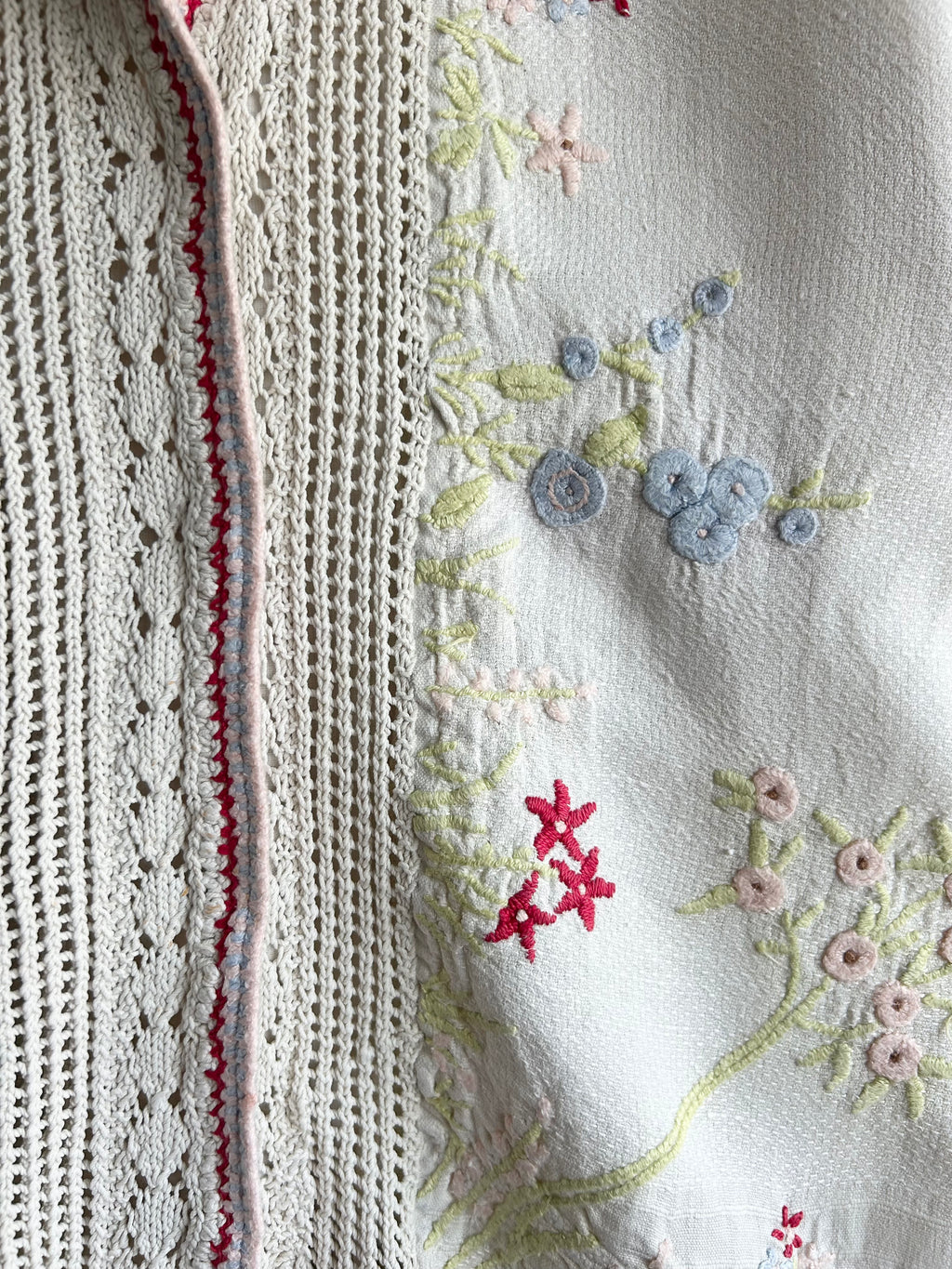 Hand Crocheted Floral Overshirt