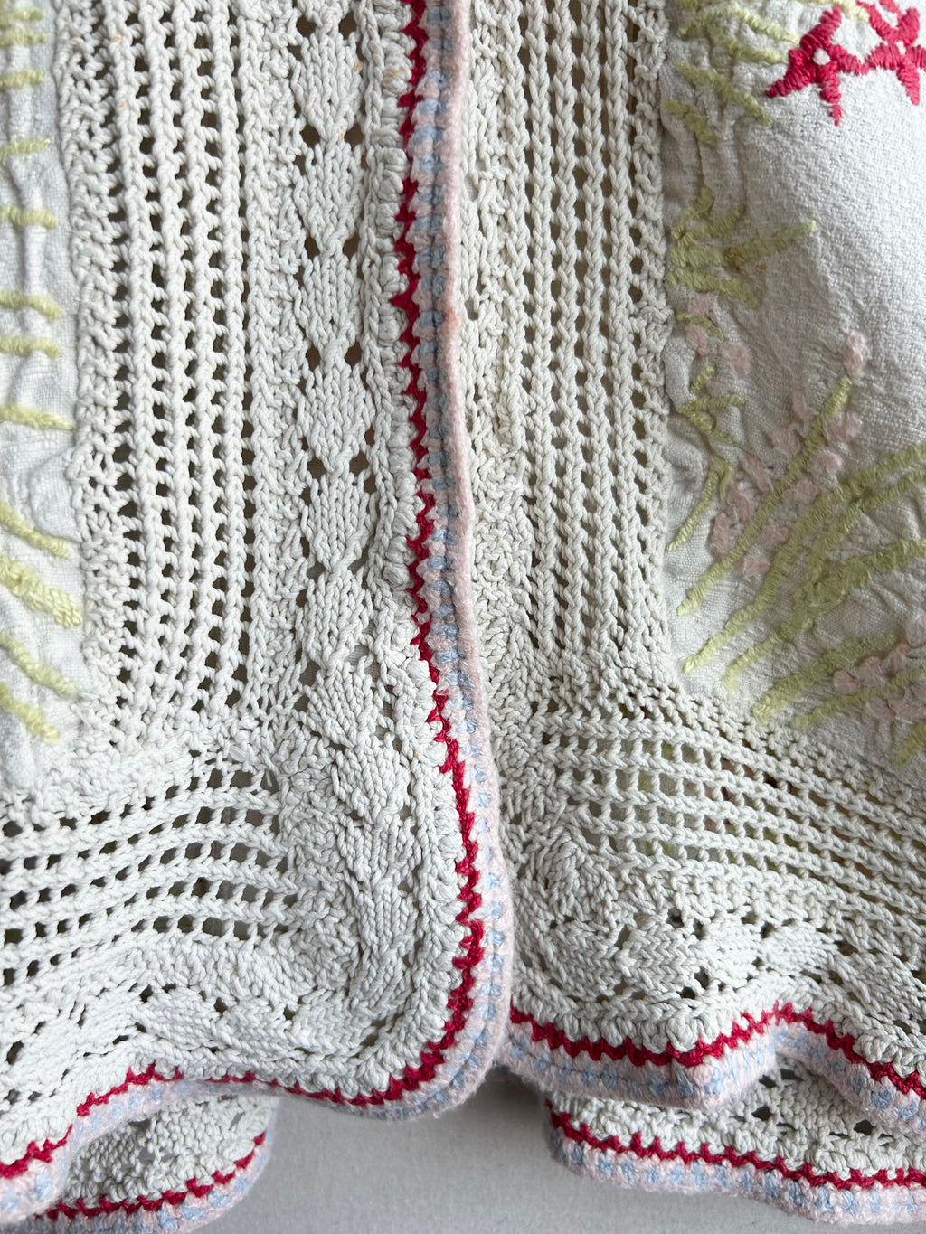 Hand Crocheted Floral Overshirt