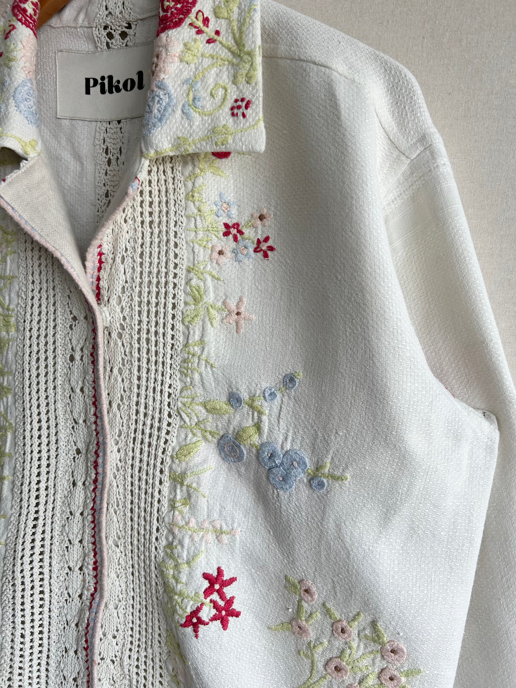 Hand Crocheted Floral Overshirt