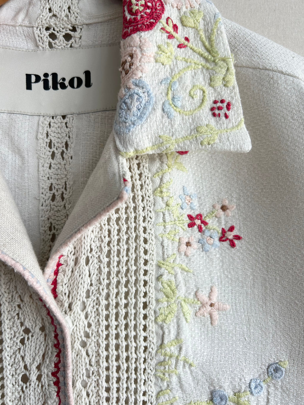 Hand Crocheted Floral Overshirt