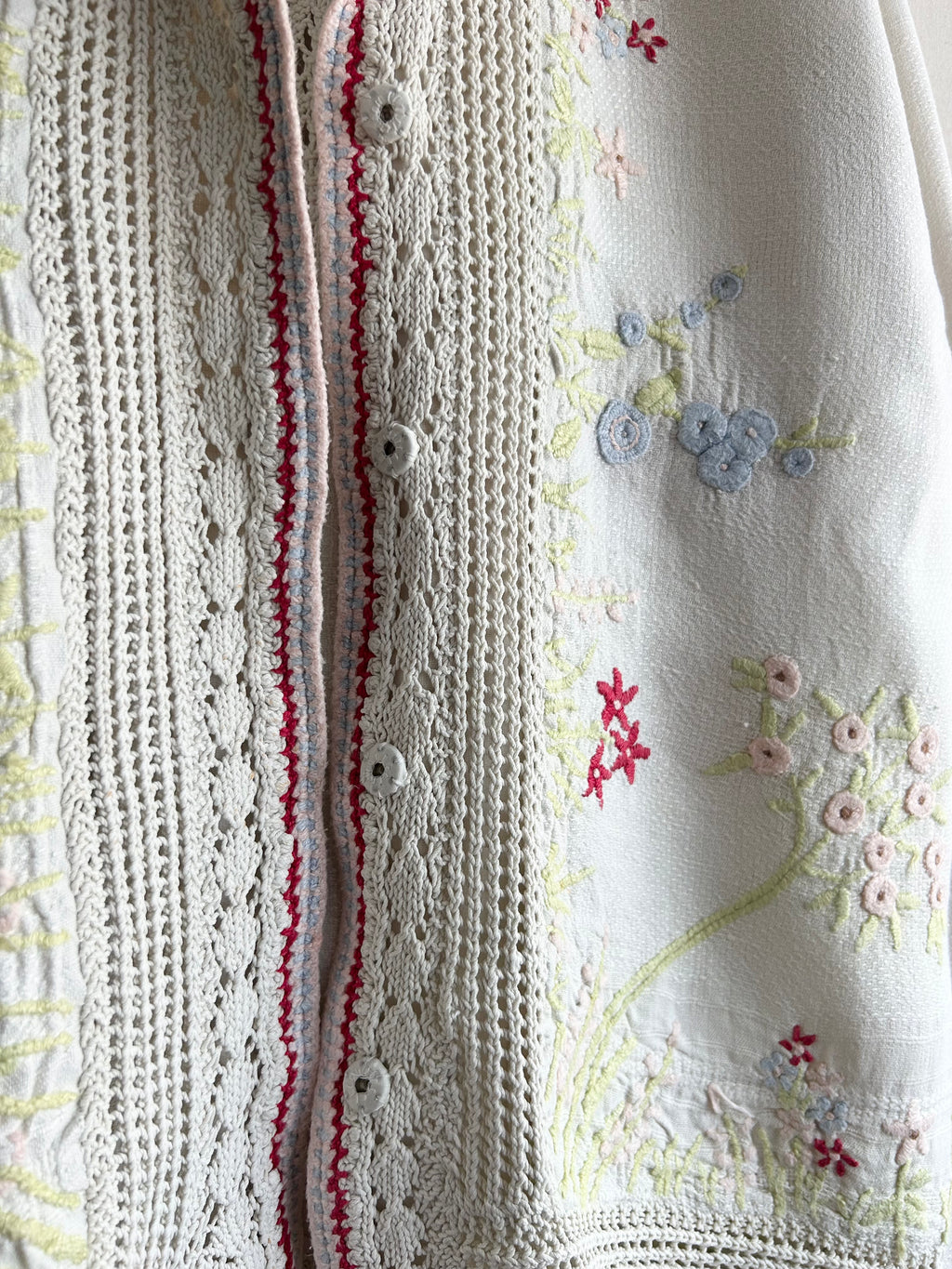 Hand Crocheted Floral Overshirt