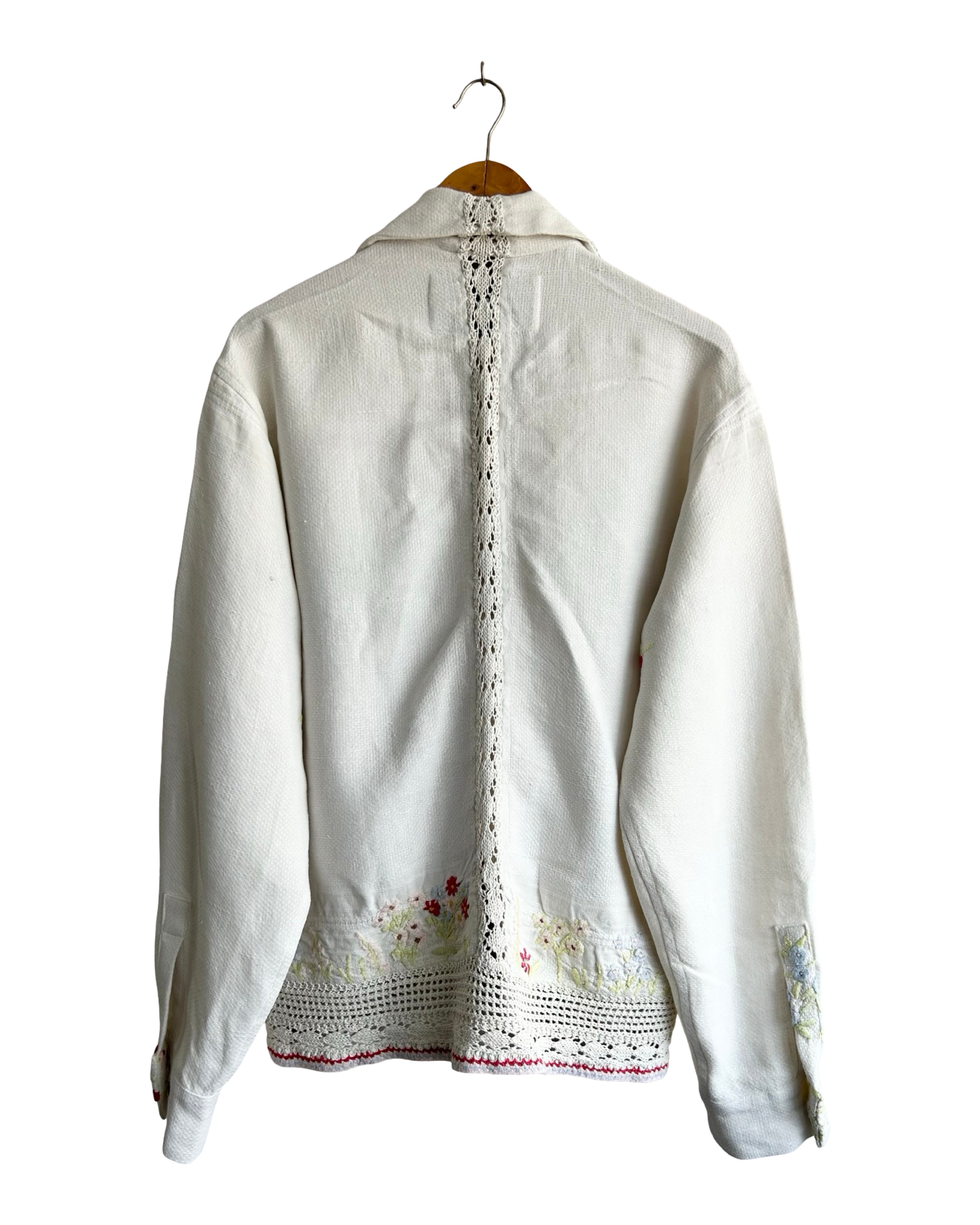 Hand Crocheted Floral Overshirt