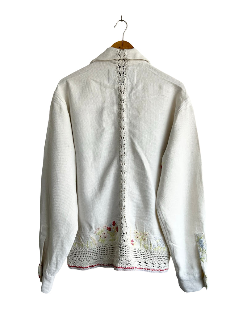 Hand Crocheted Floral Overshirt