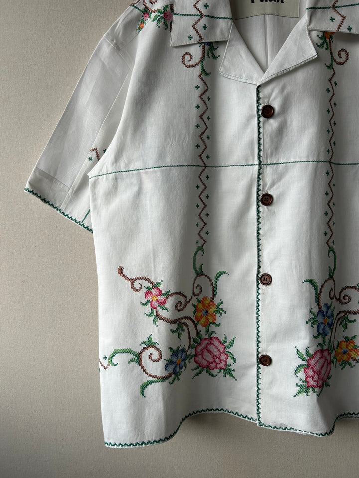 1960s Floral Cross-stitch