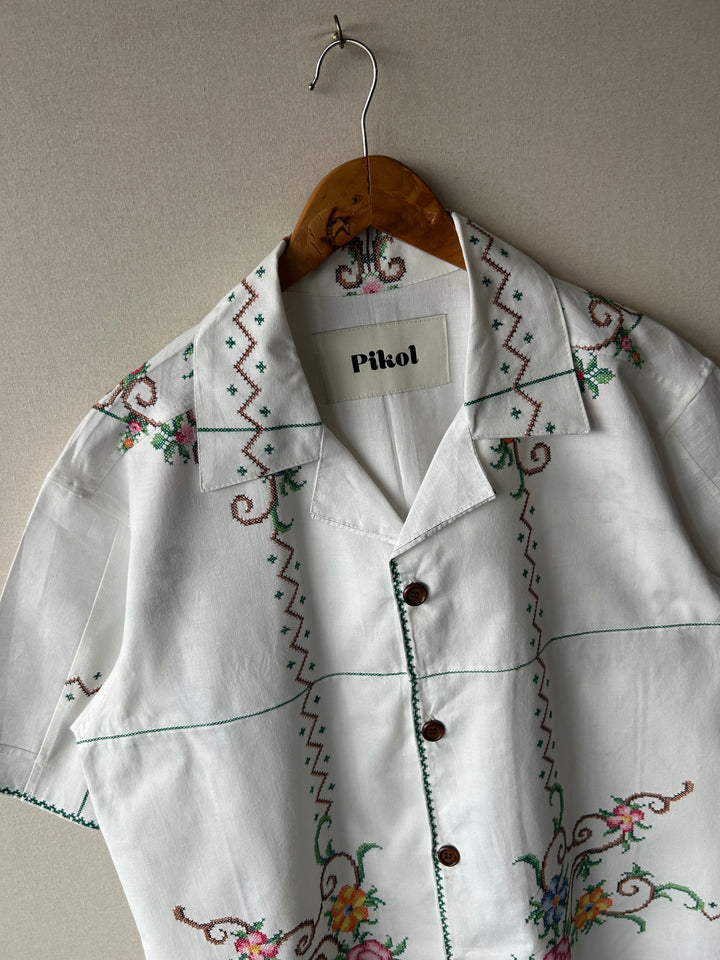 1960s Floral Cross-stitch