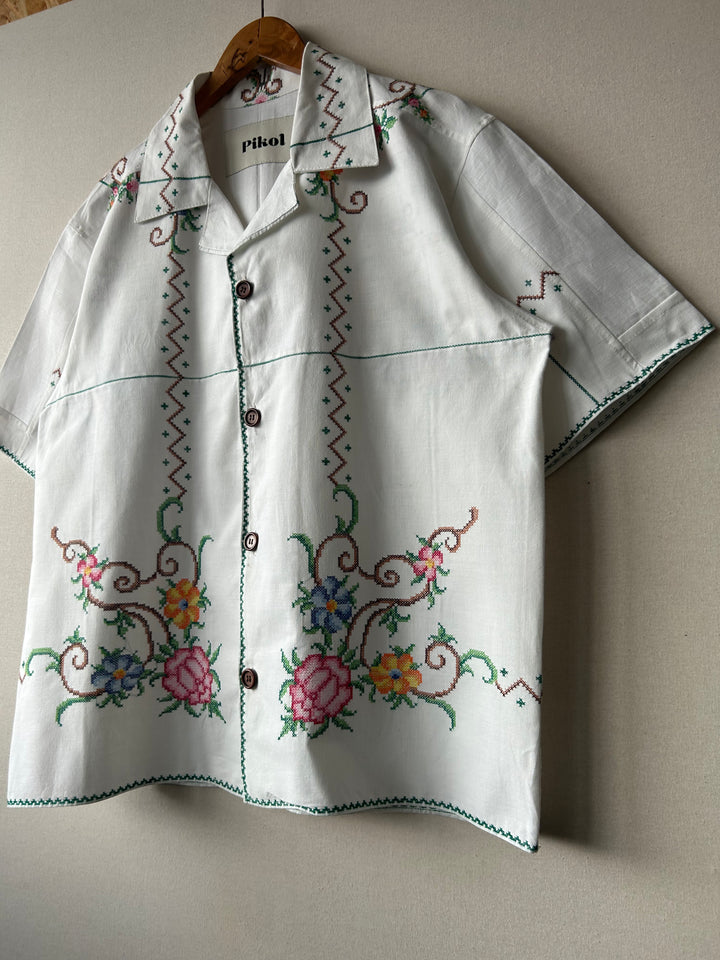 1960s Floral Cross-stitch