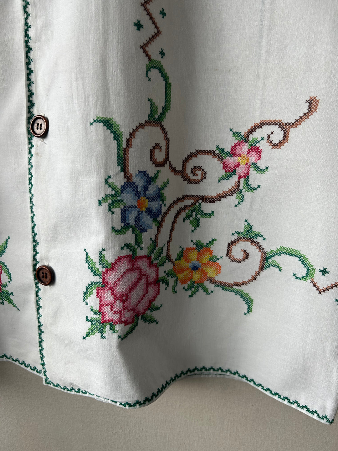 1960s Floral Cross-stitch