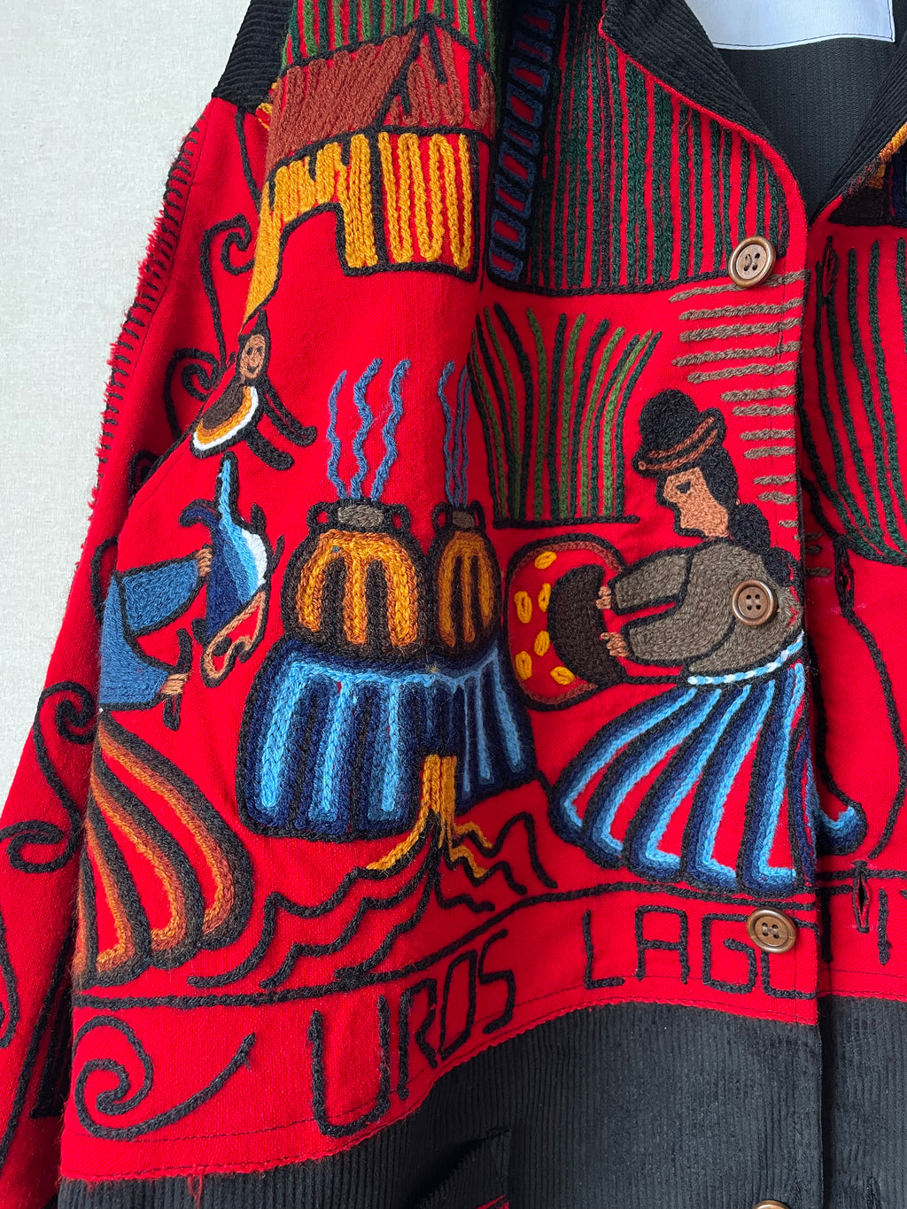 Peruvian Tapestry Jacket - Red