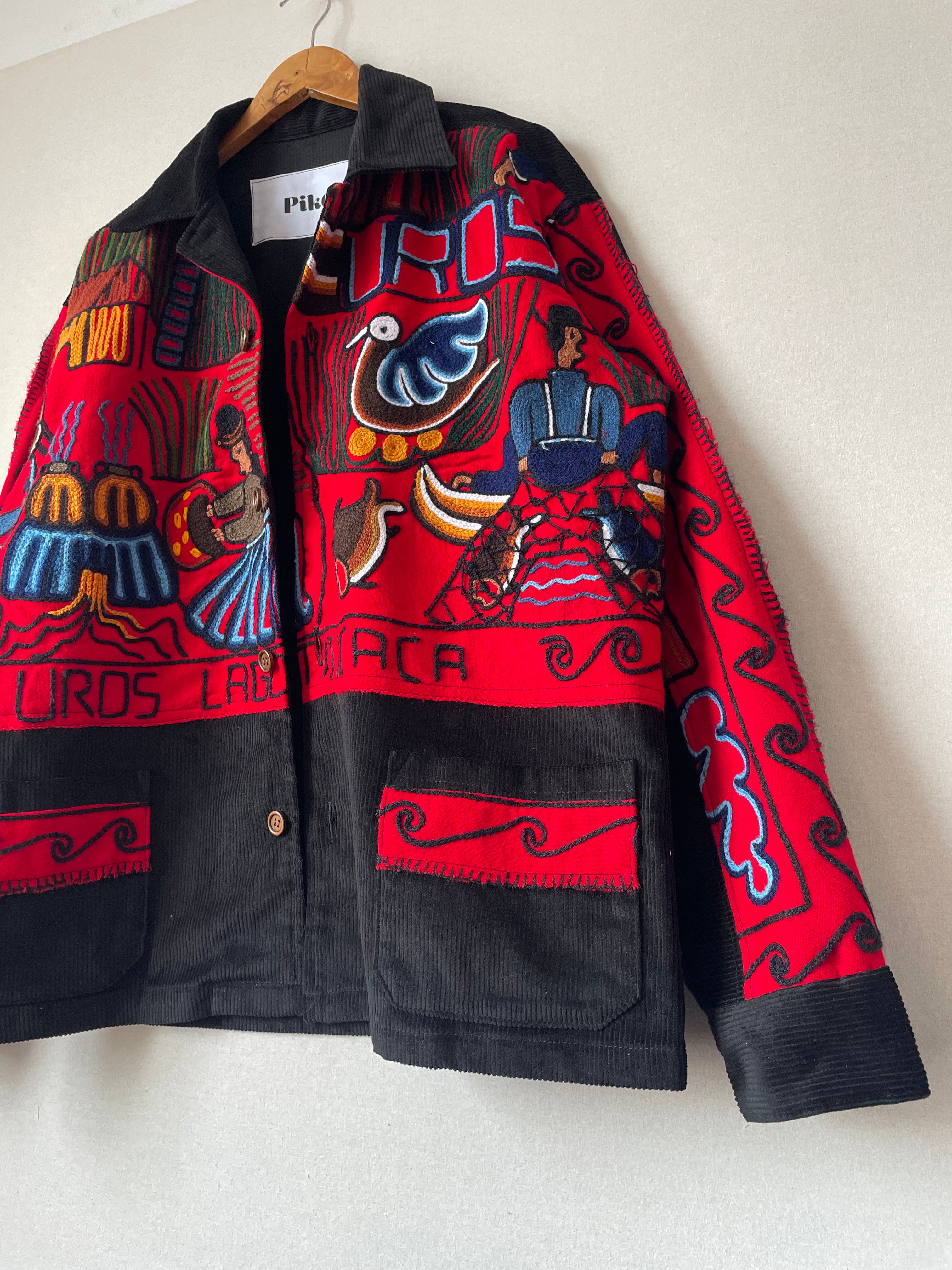 Peruvian Tapestry Jacket - Red
