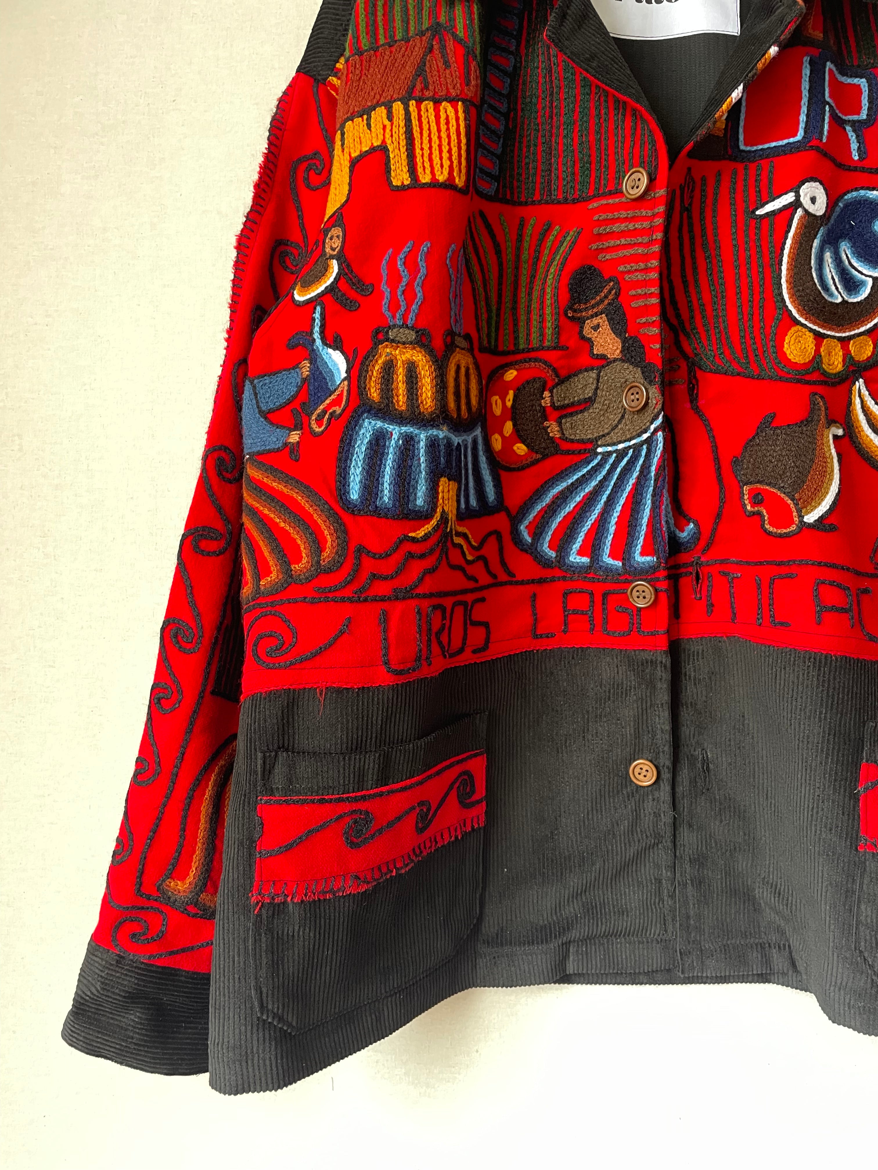 Peruvian Tapestry Jacket - Red
