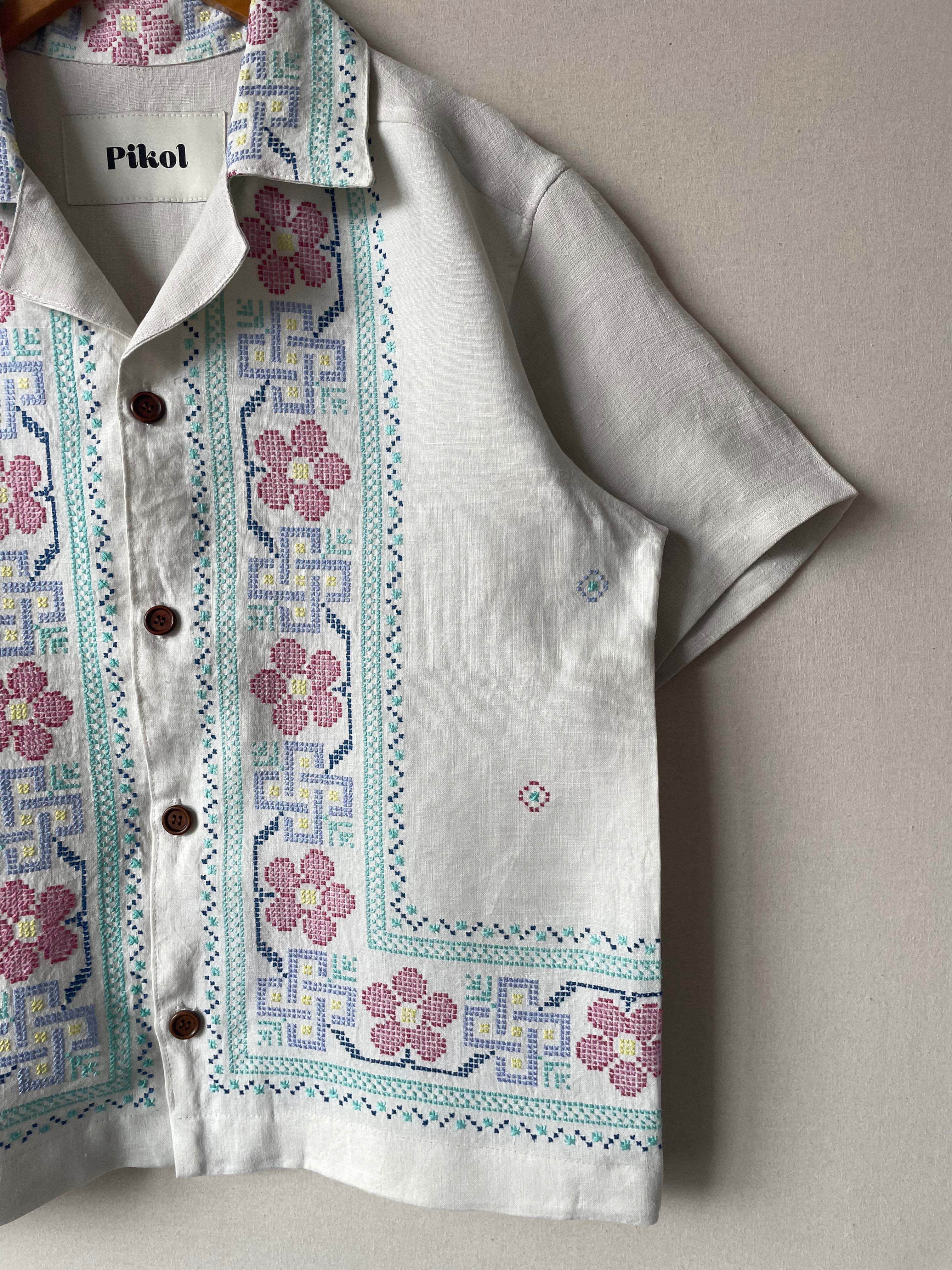 Cross-stitch flowers