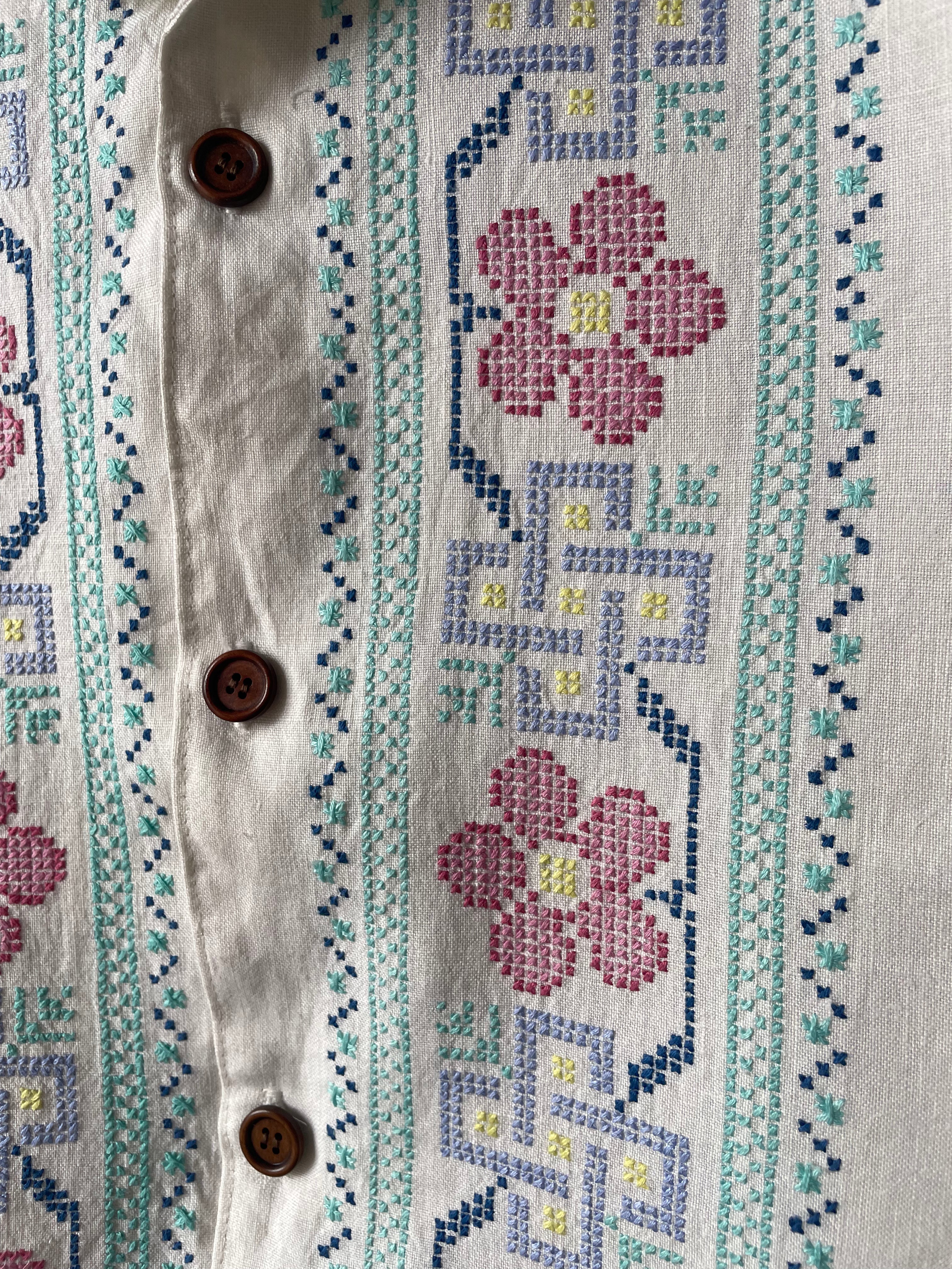 Cross-stitch flowers