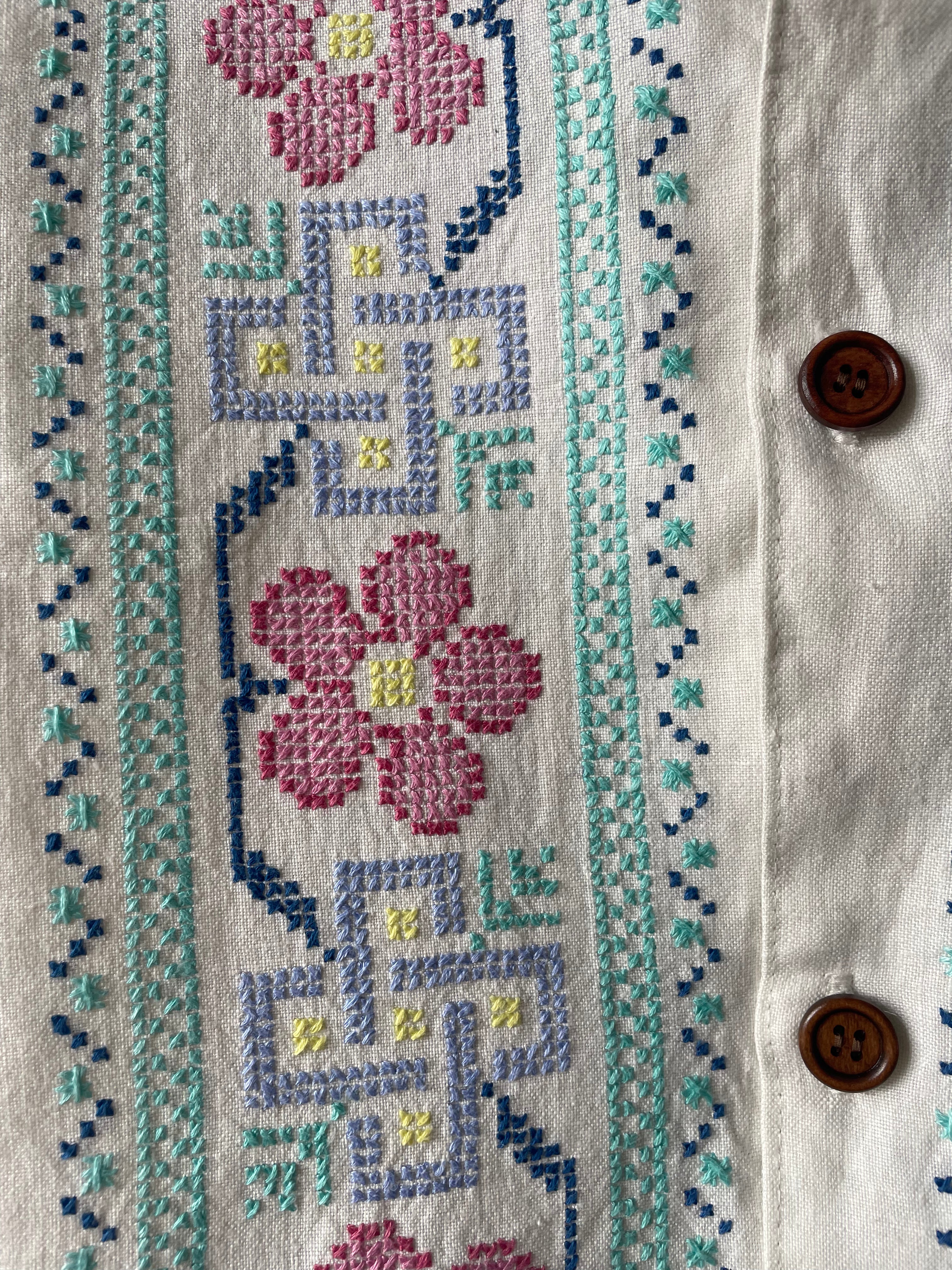 Cross-stitch flowers
