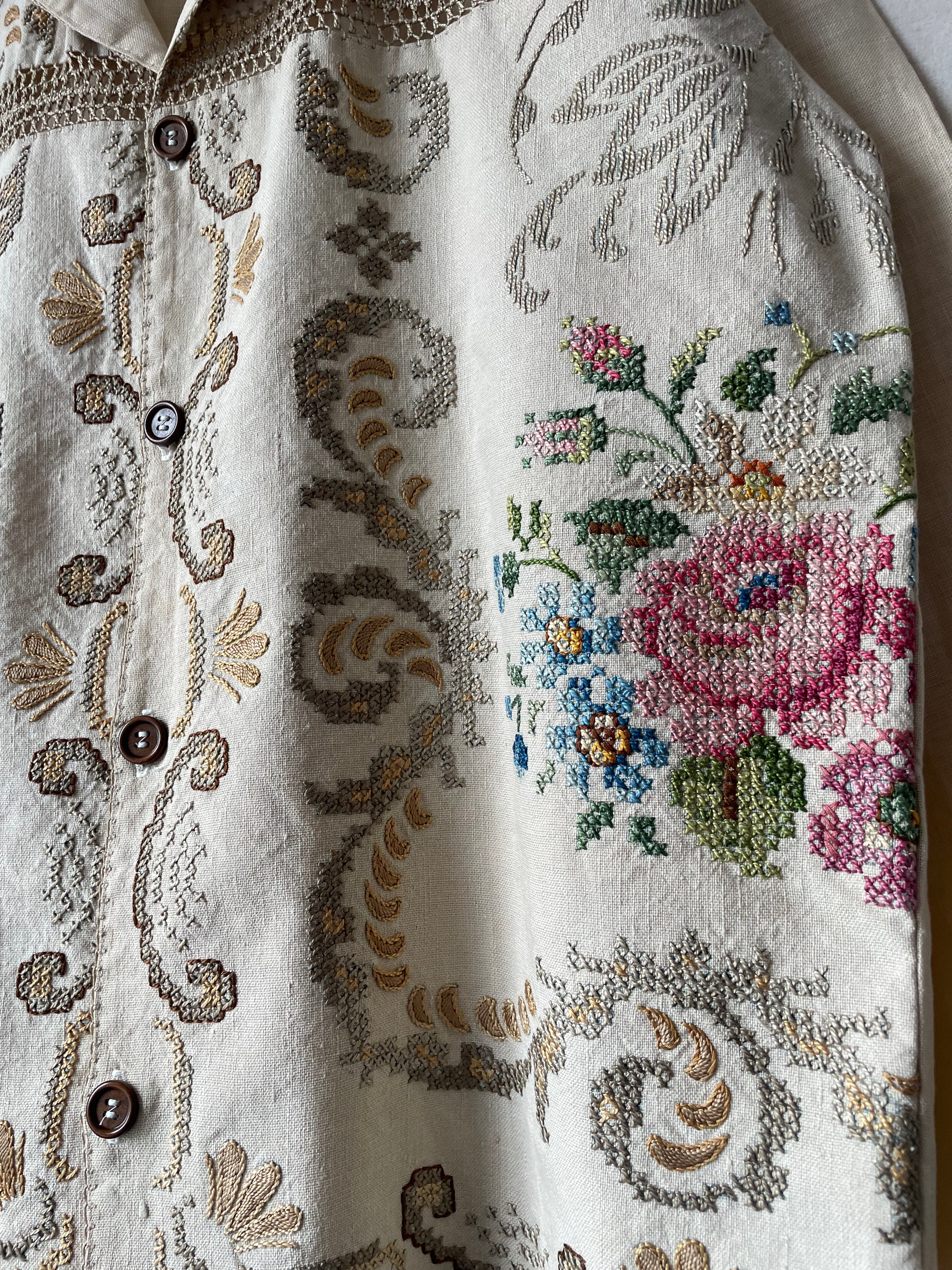 Antique Cross-stitch Flowers