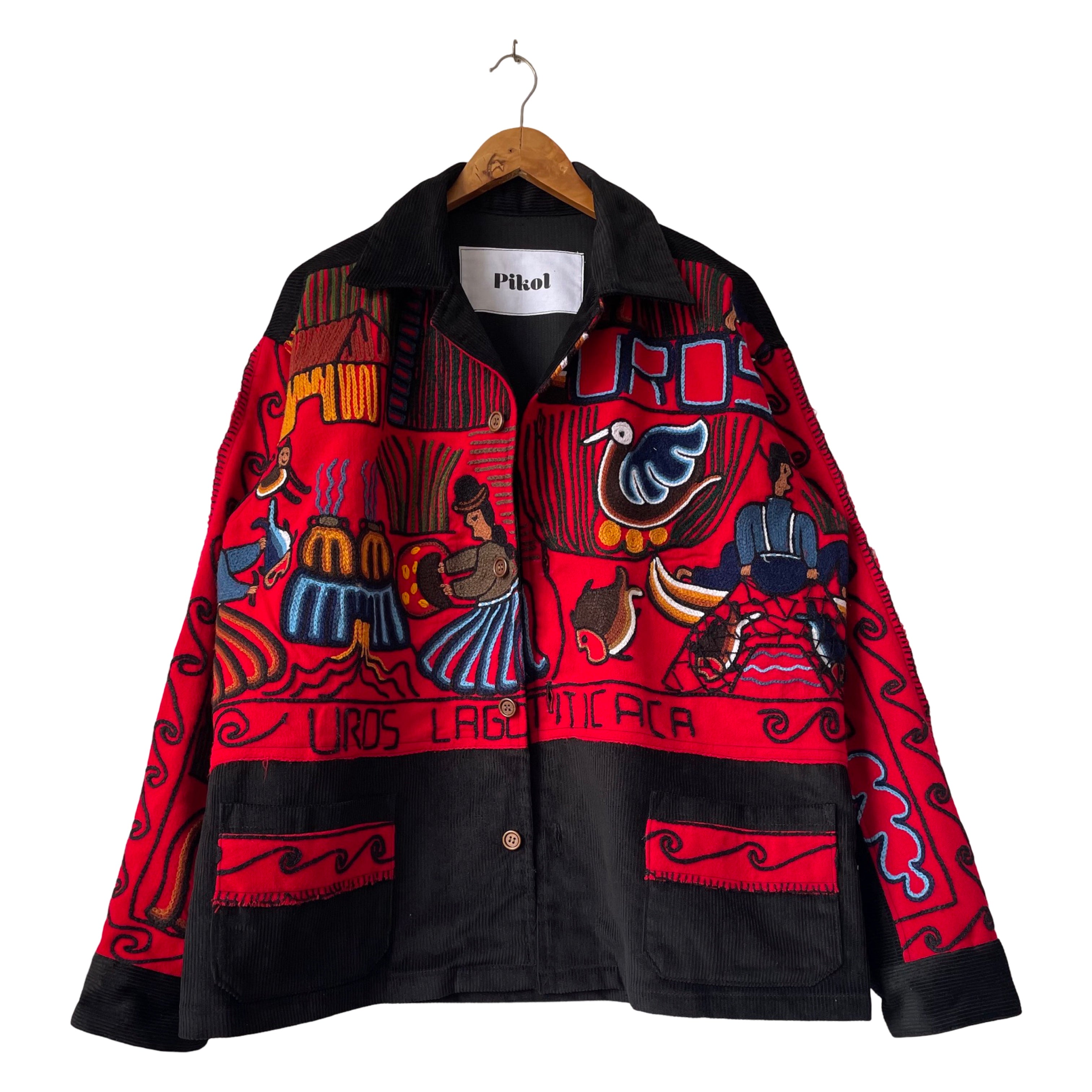 Peruvian Tapestry Jacket - Red