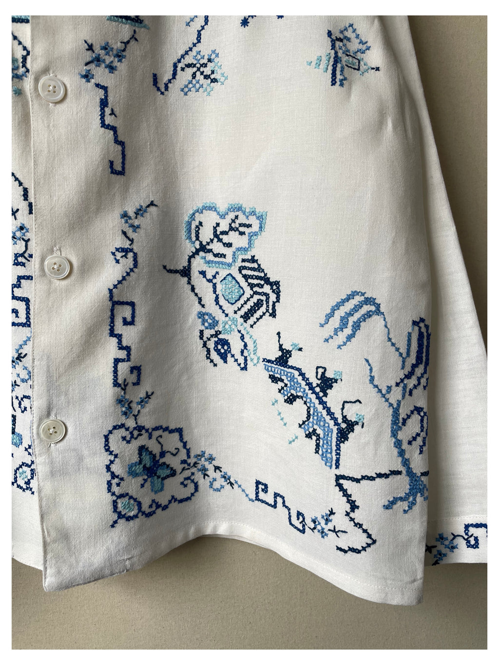 Cross Stitch Blue Willow