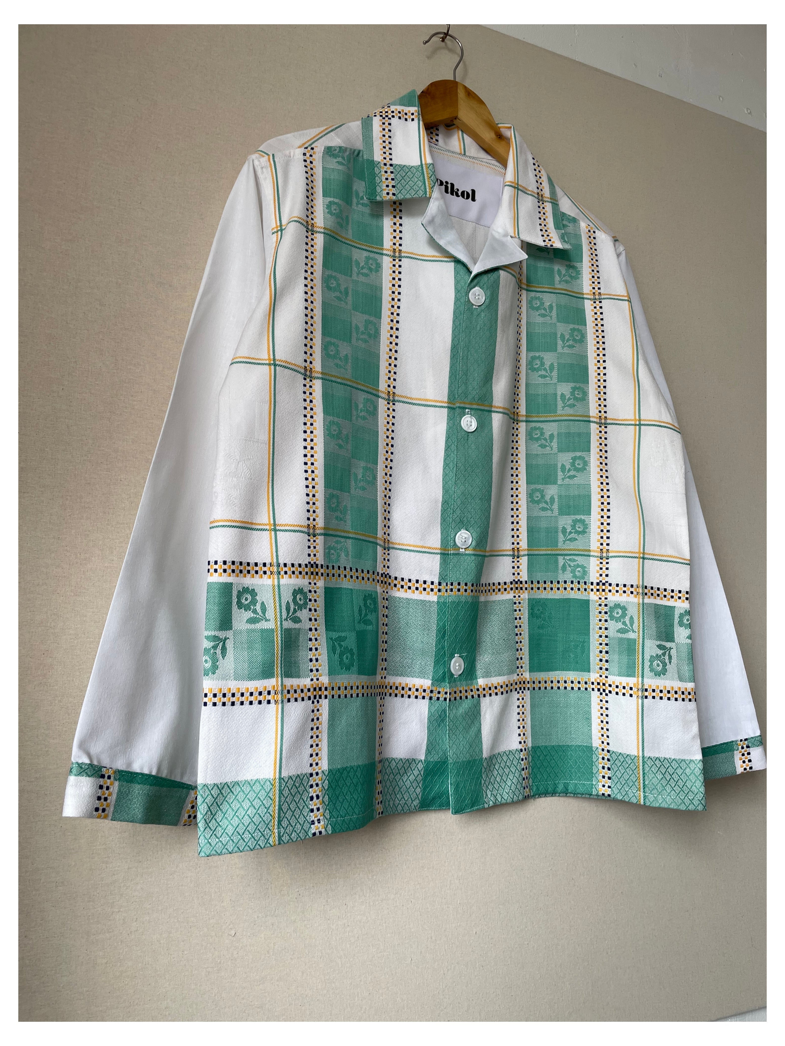 Green Floral Check