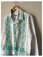 Green Floral Check