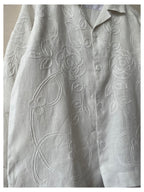 White Floral Chainstitch