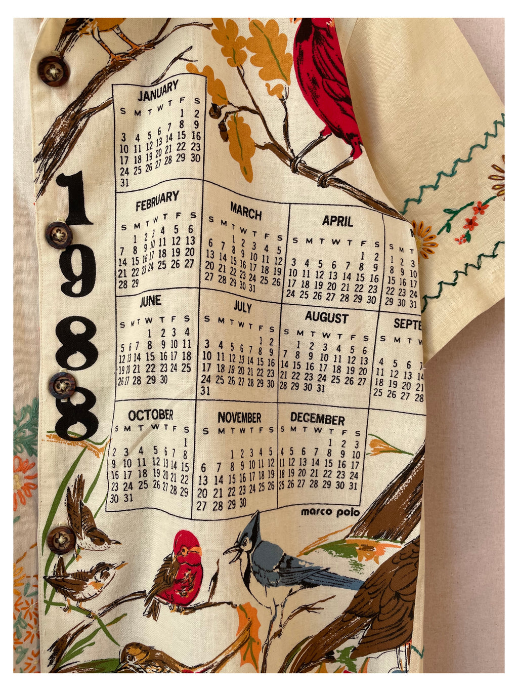 Bird Calendar 1988
