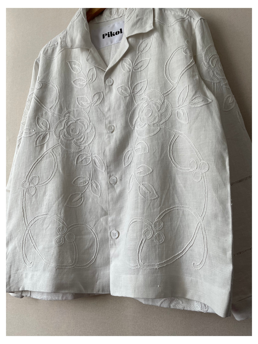 White Floral Chainstitch