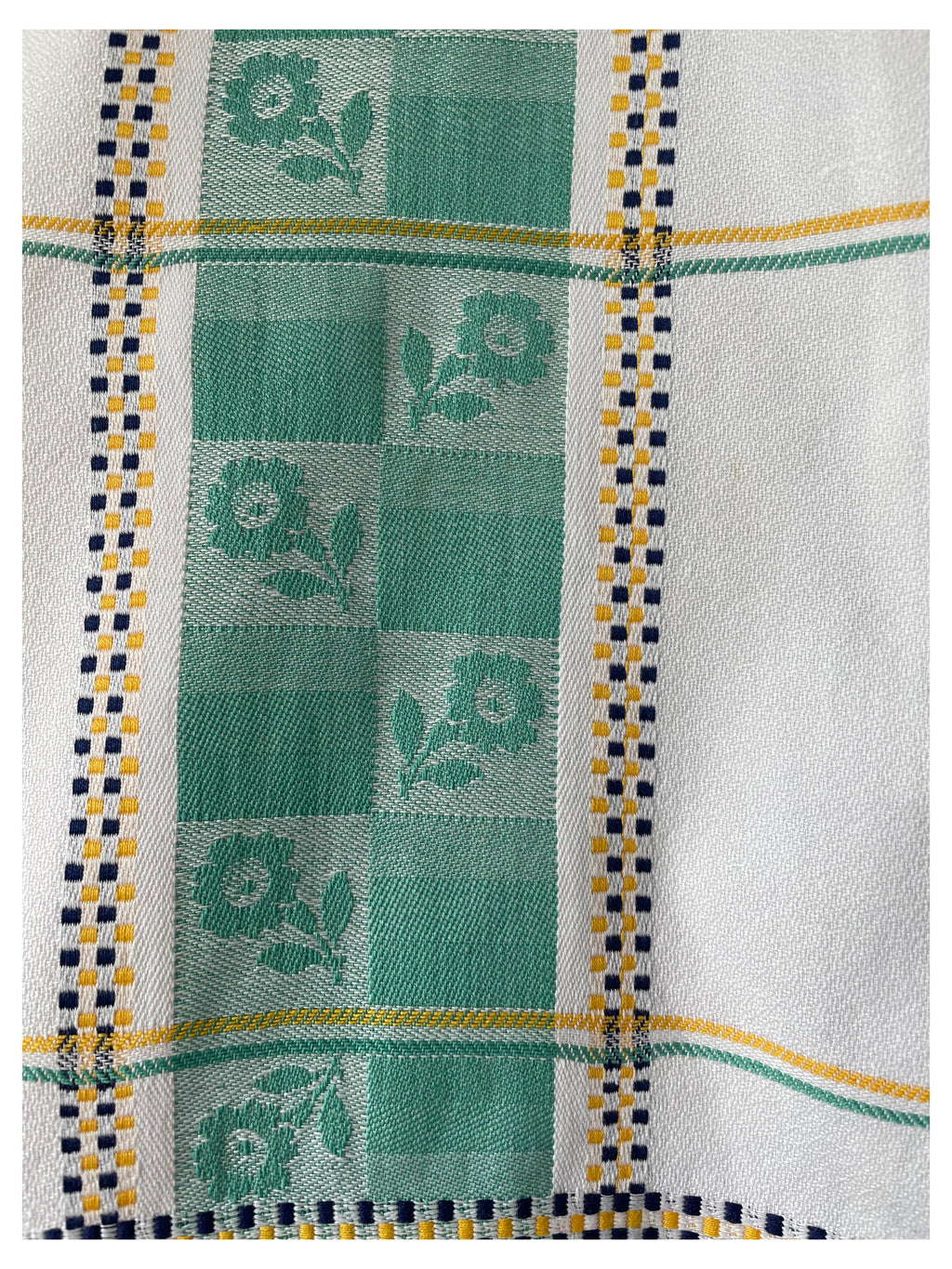 Green Floral Check