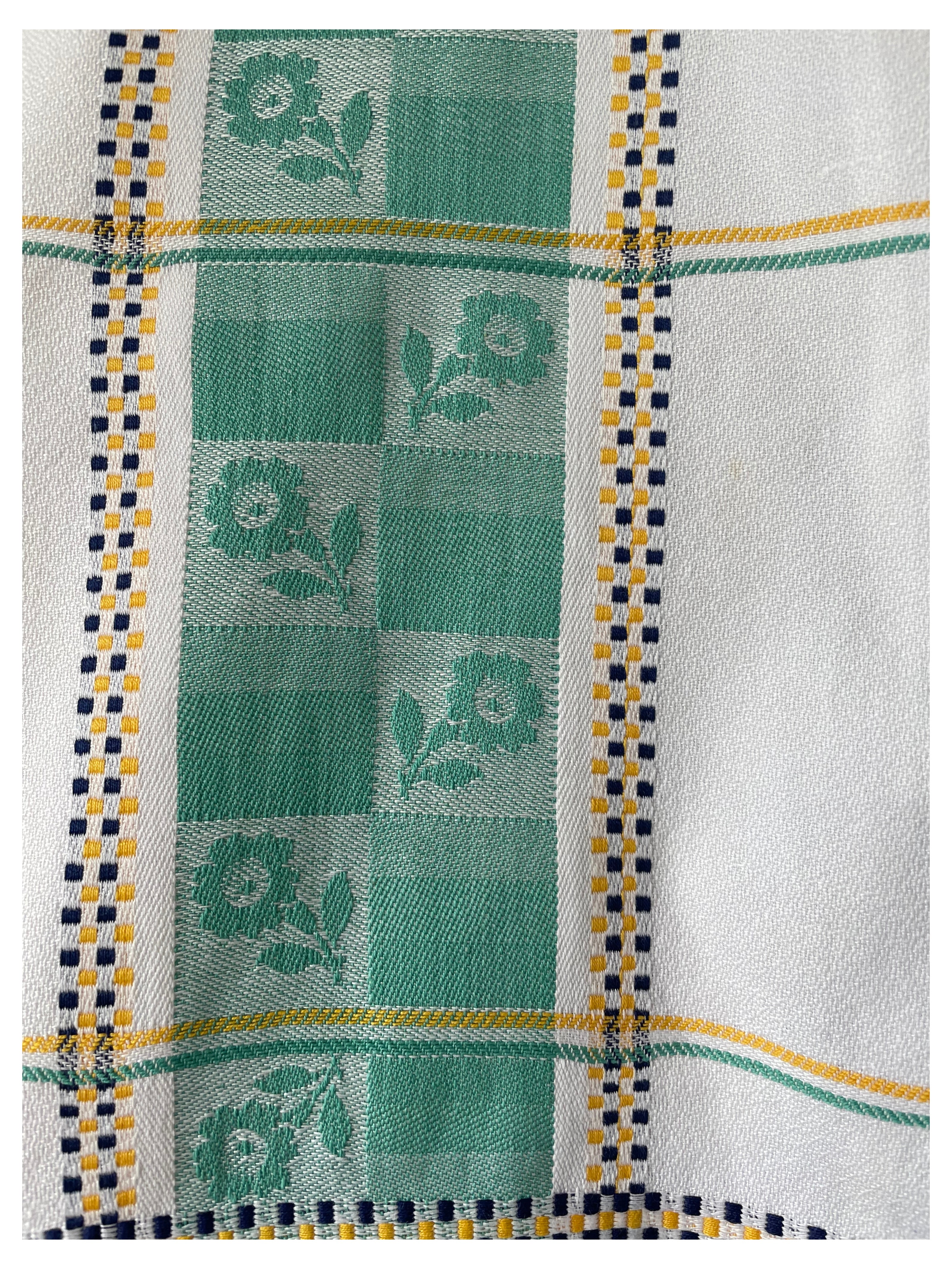 Green Floral Check