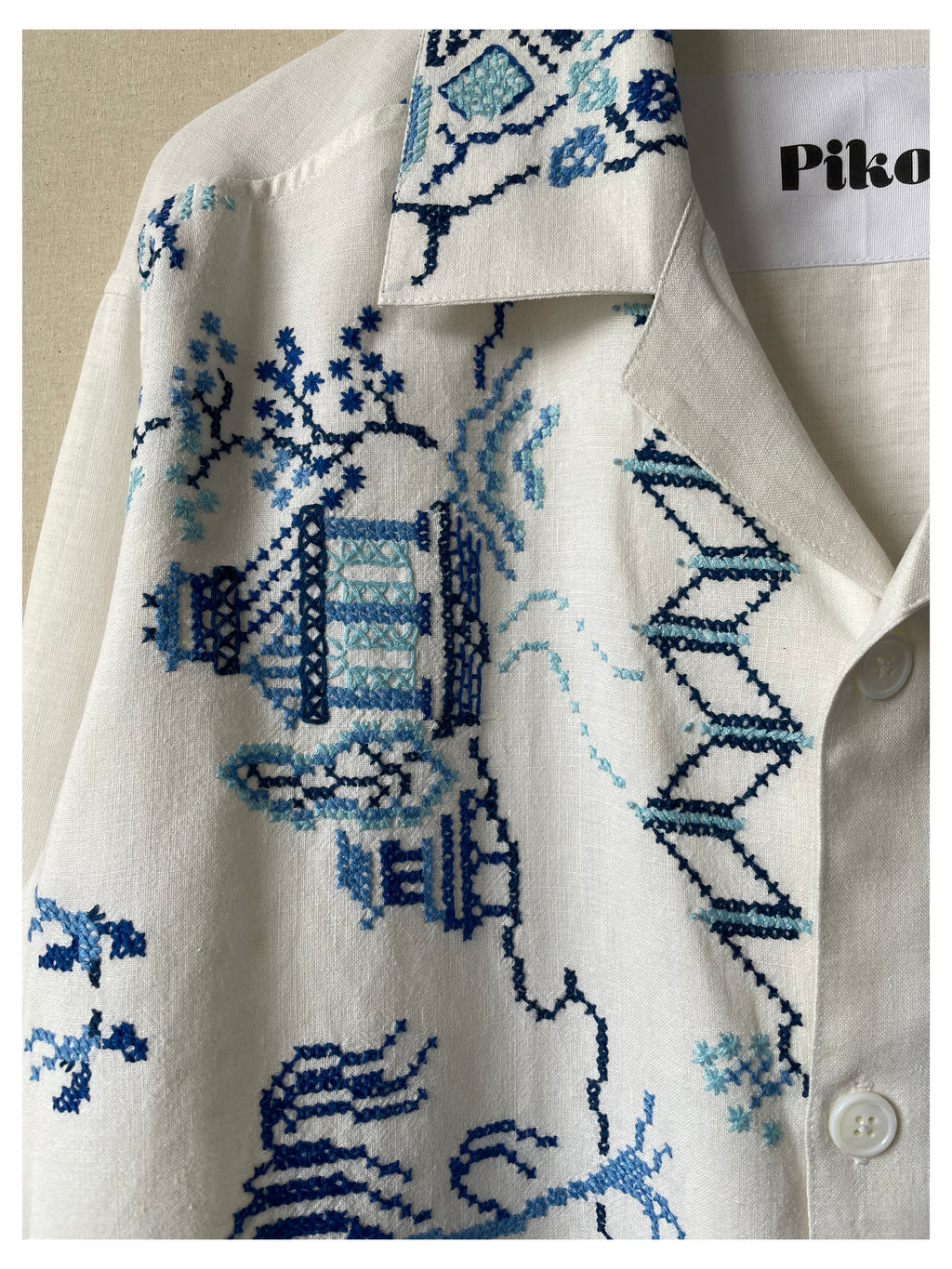 Cross Stitch Blue Willow
