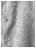 White Floral Chainstitch
