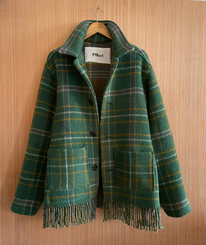 Tasselled Wool Blanket Jacket