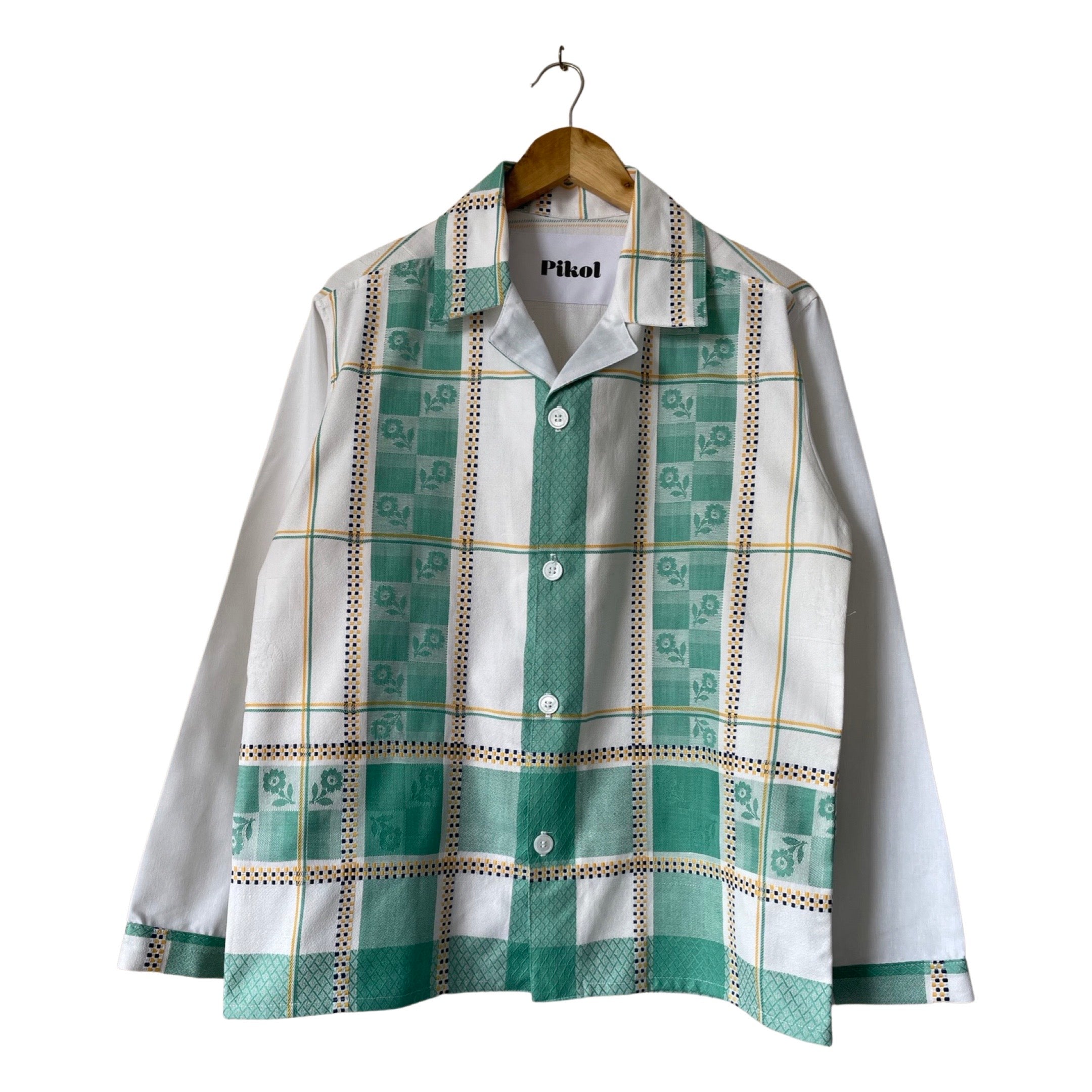 Green Floral Check